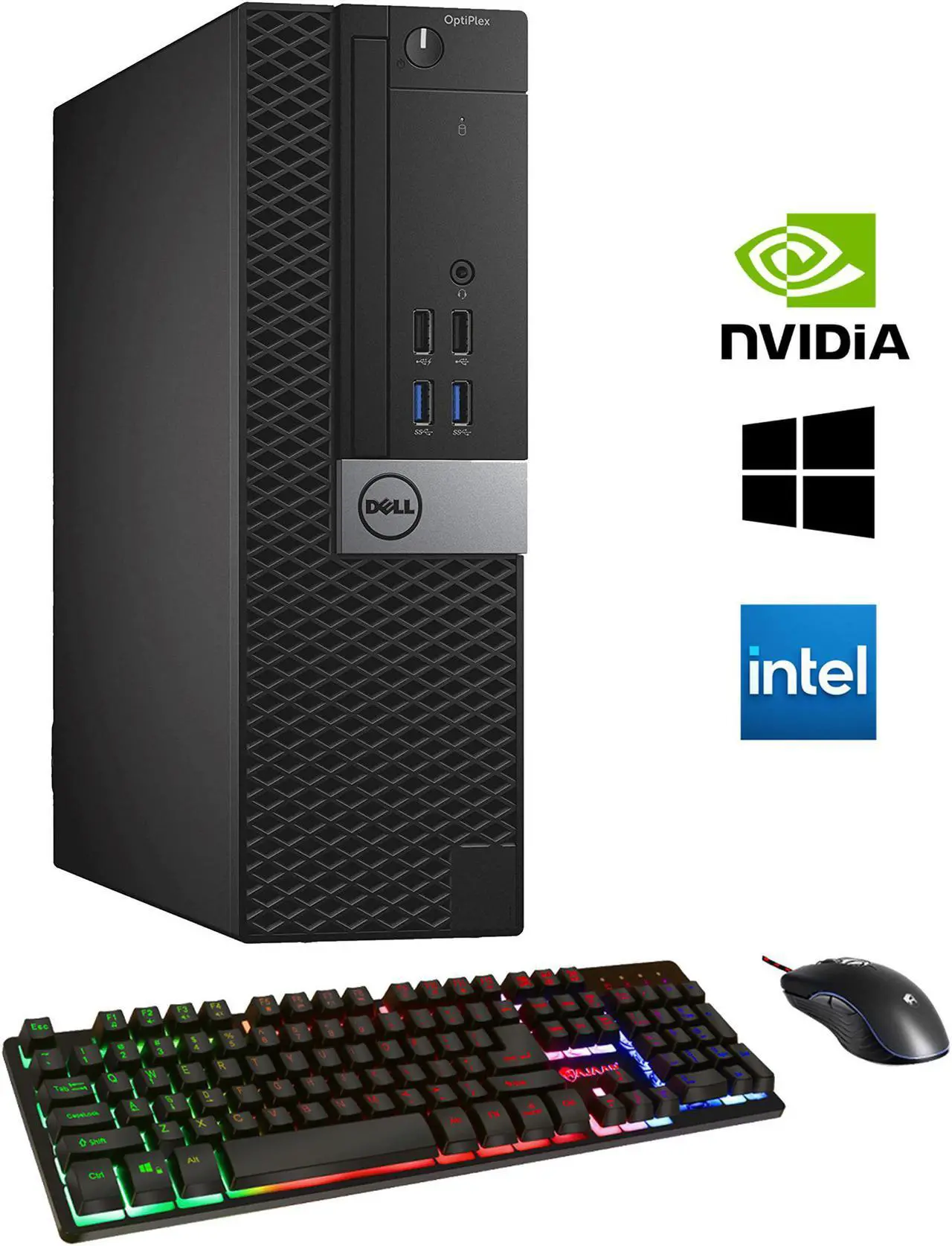 Main image of Dell OptiPlex 7040 SFF Computer Desktop i5 6500 3.2Ghz 16GB DDR4 RAM 512GB SSD NVIDIA GeForce GT 1030 2GB Win 10 Pro WIFI with Gaming PC Keyboard & Mouse HAJAAN HC510 HDMI
