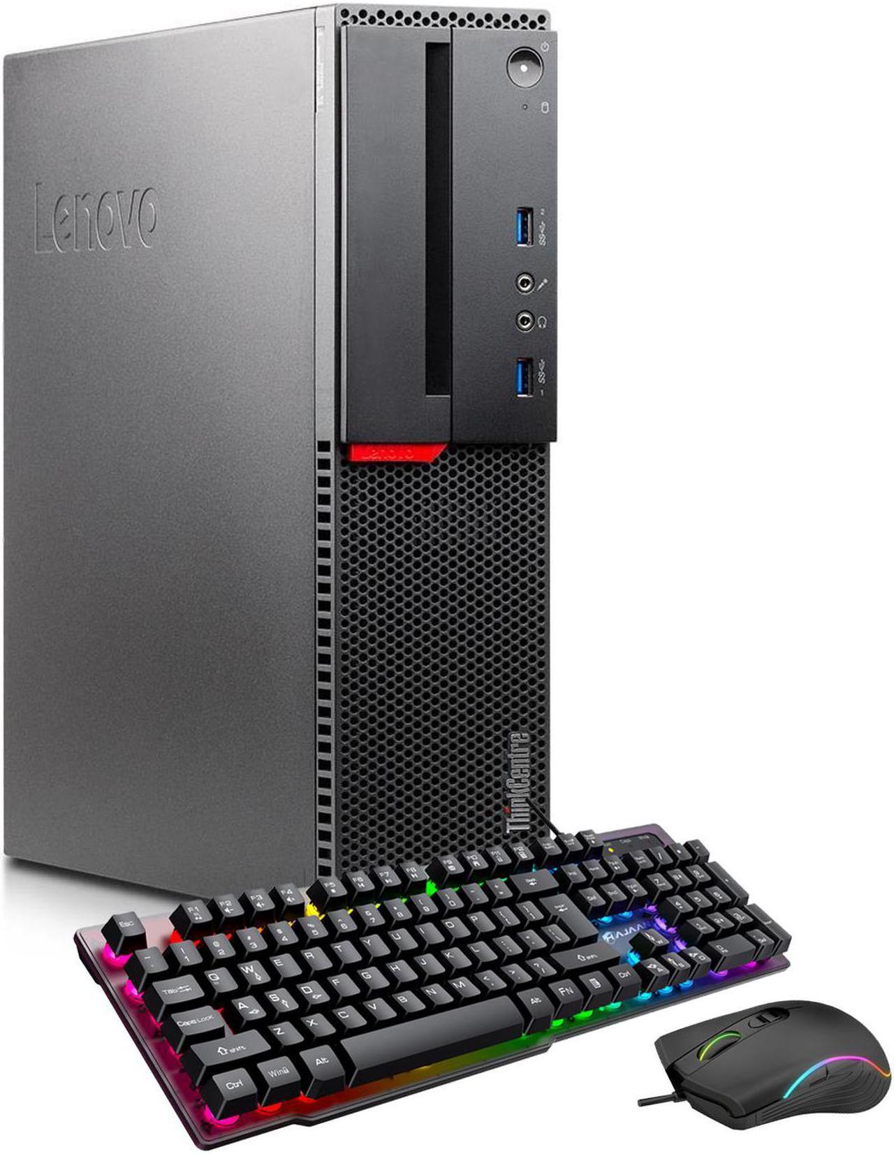 Lenovo ThinkCentre M900 SFF Computer PC Intel Quad Core i7-6700 up to 4.00GHZ 32 GB 1 TB SSD (Solid State Drive) NVIDIA GeForce GT 1030 2 GB Windows 10 Pro Wi-Fi HAJAAN Gaming Keyboard and Mouse