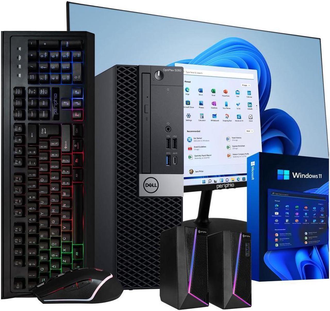 Dell OptiPlex 5060 - Windows 11 Desktop Computer | Intel i5-8500 Six Core (4.3GHz Turbo) | 16GB DDR4 RAM | 500GB SSD Solid State + 1TB HDD | WiFi + Bluetooth | Peripheral Computer Package