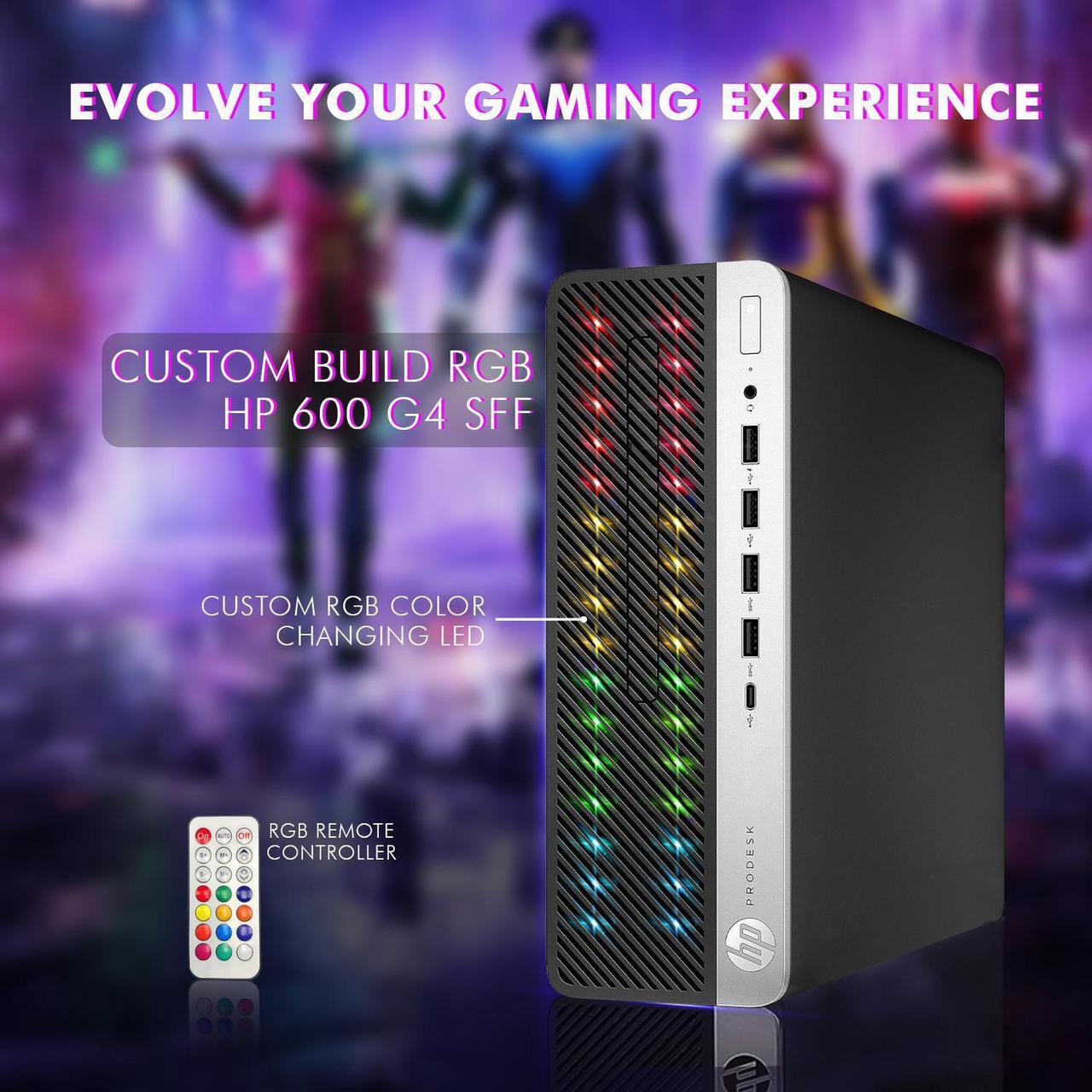 Alt view image 3 of 4 - HP ProDesk 600 G4 SFF RGB Desktop Computer, GeForce GT 730 2GB, Intel Six Core i5-8500 up to 4.1GHz, 16GB DDR4 RAM, 512GB SSD, WiFi, BT, Windows 11 Pro