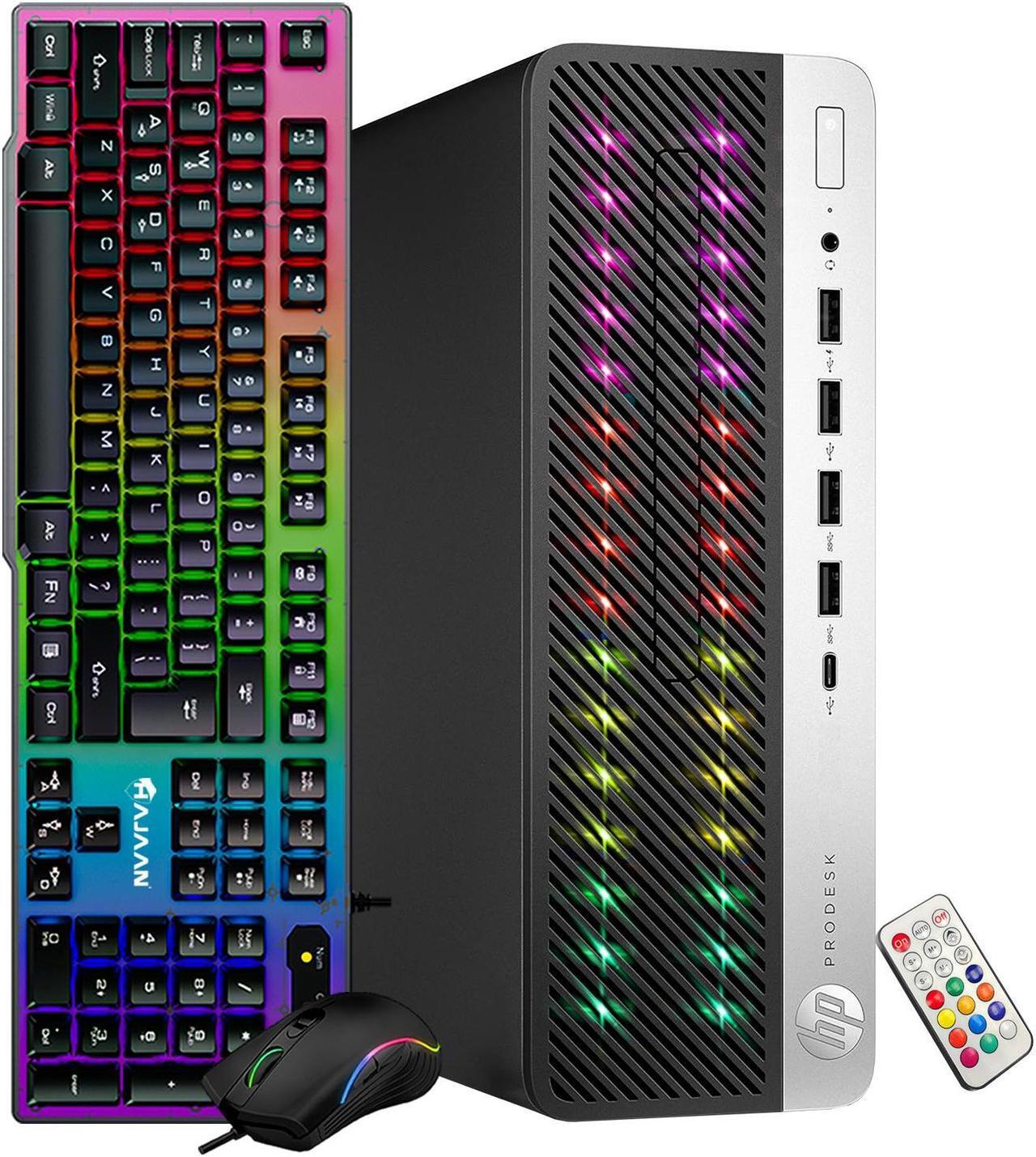 Main image of HP ProDesk 600 G4 SFF RGB Desktop Computer, GeForce GT 730 2GB, Intel Six Core i5-8500 up to 4.1GHz, 16GB DDR4 RAM, 512GB SSD, WiFi, BT, Windows 11 Pro