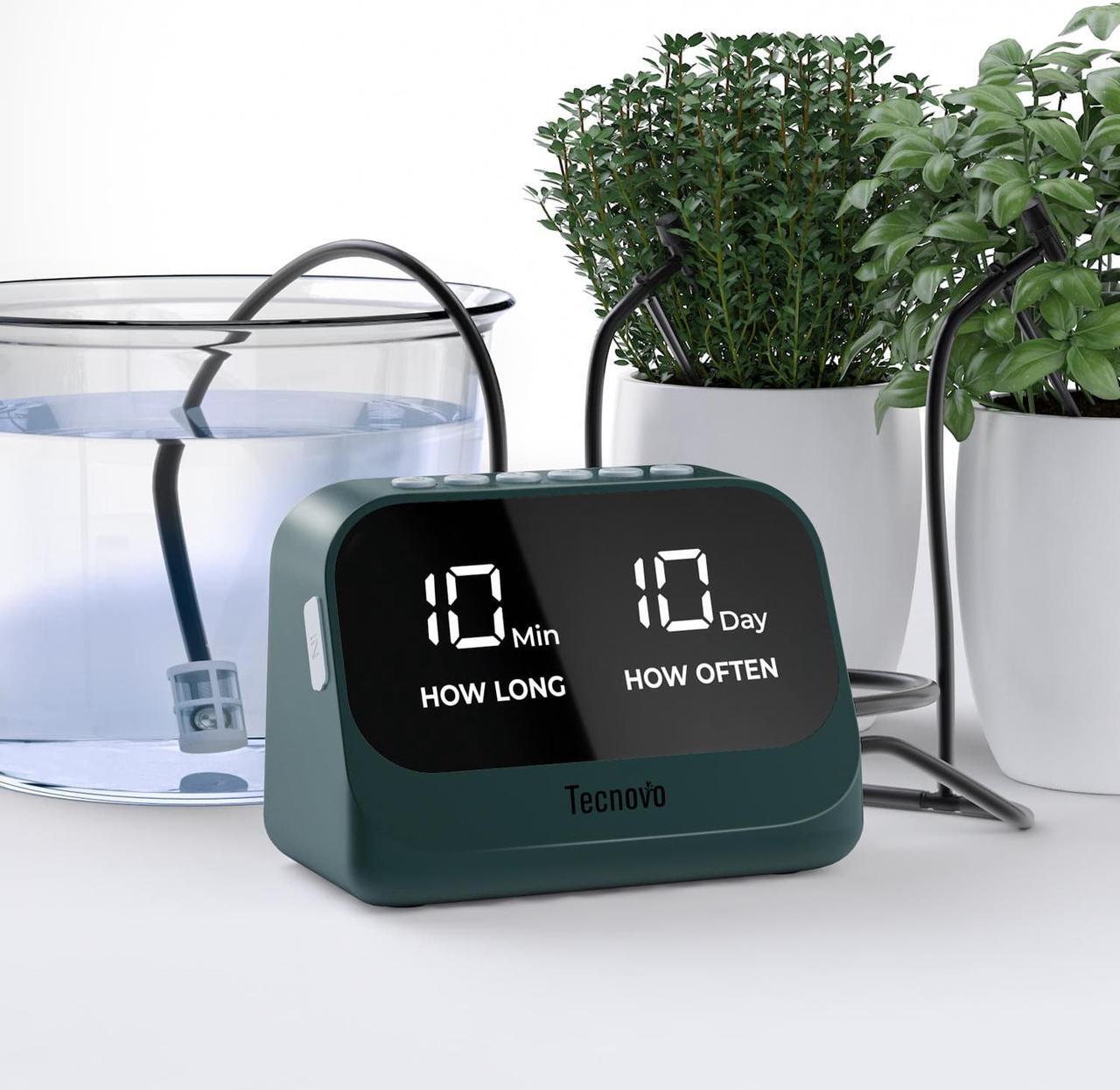 Main image of Automatic Watering System for Potted Plants, DIY Drip Irrigation Kit with Smart Timer, Waterproof LED Display & Large Capacity Battery, Precise Distribution of Water