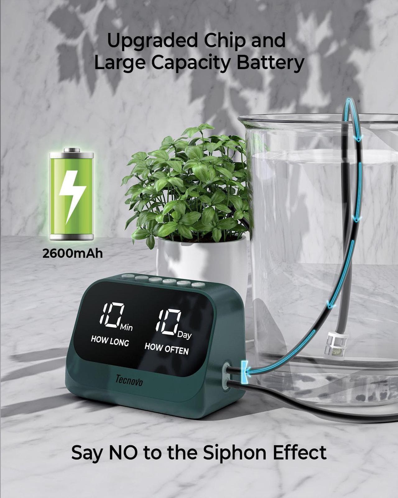 Alt view image 4 of 6 - Automatic Watering System for Potted Plants, DIY Drip Irrigation Kit with Smart Timer, Waterproof LED Display & Large Capacity Battery, Precise Distribution of Water