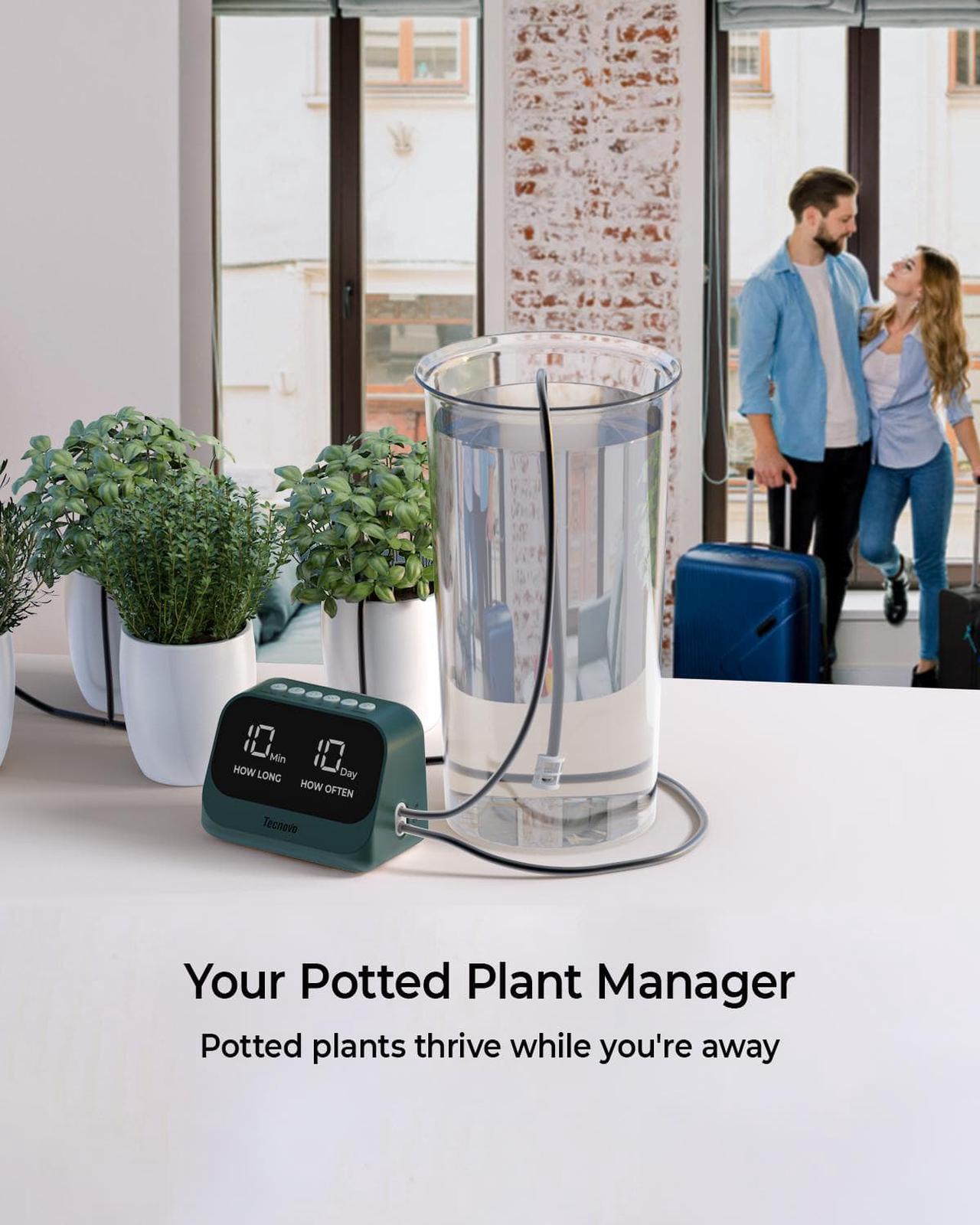 Alt view image 6 of 6 - Automatic Watering System for Potted Plants, DIY Drip Irrigation Kit with Smart Timer, Waterproof LED Display & Large Capacity Battery, Precise Distribution of Water