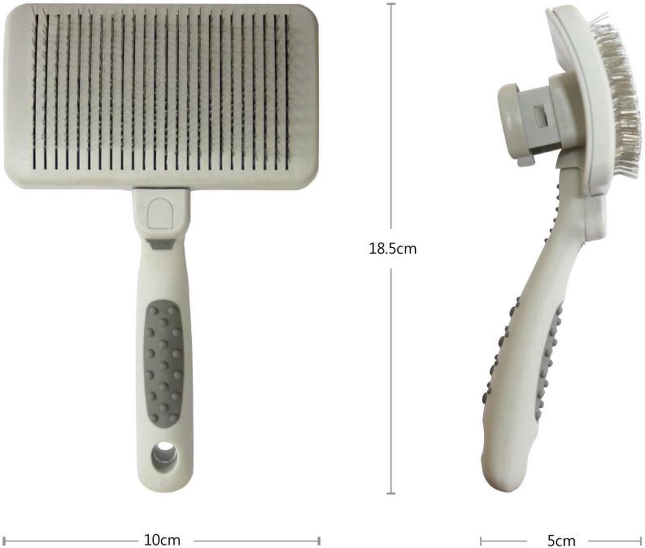 Alt view image 2 of 7 - URBANER Self Cleaning Slicker Brush, Dog/Cat, Professional Grooming De-shedding pet supplies, Safe, Gently remove loose Undercoat, Mats & Tangled hair, CT-32