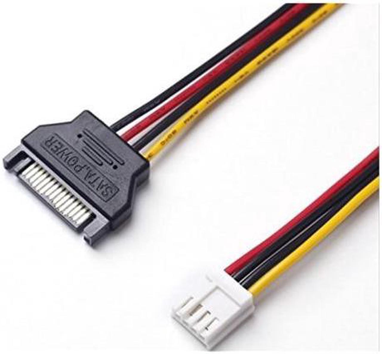 15pin SATA Male to 4pin Floppy FDD Female Power Converter Adapter Cable