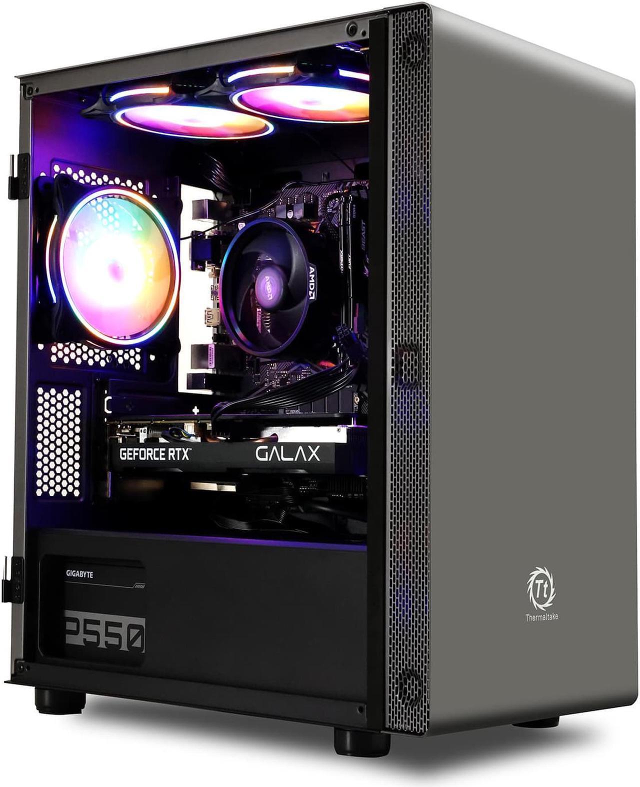 Main image of MXZ Gaming PC Desktop Computer, AMD Ryzen 5 5600 3.7GHz, GeForce RTX 4060 , 16GB DDR4, NVME 1T SSD, 6RGB Fans, Win 11 Pro Ready, Gamer Desktop Computer(R5 5600| RTX 4060)