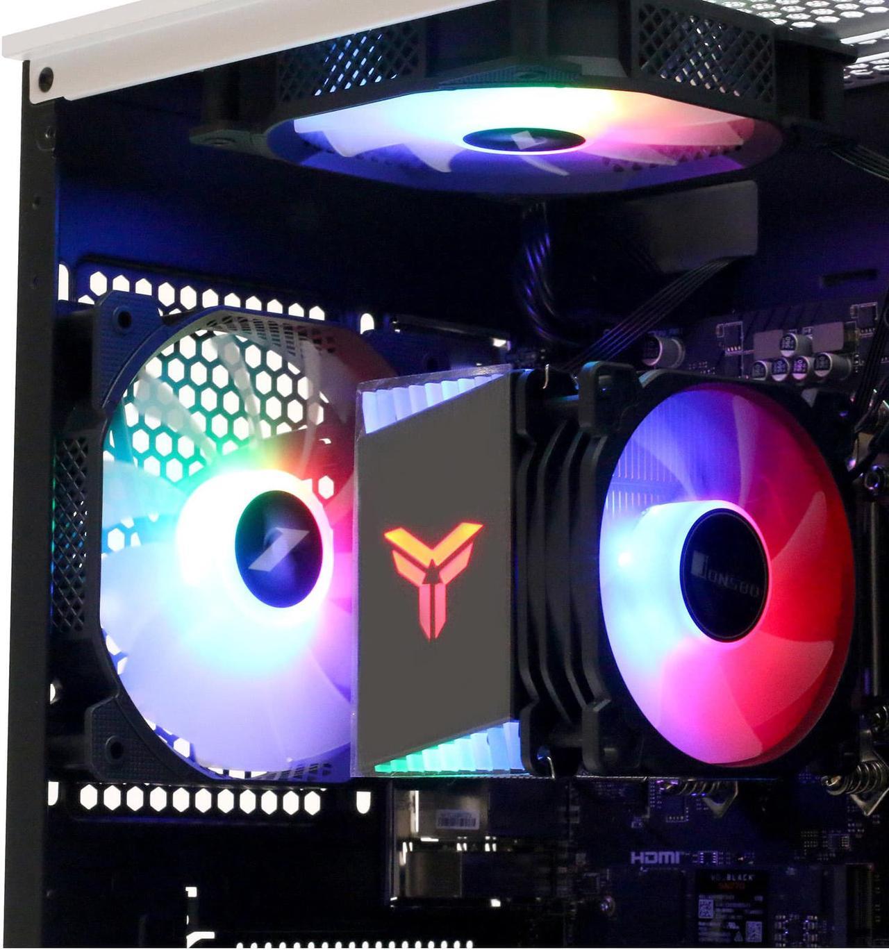 Alt view image 2 of 7 - MXZ High Performance Gaming PC, AMD Ryzen 5 7600 Zen 4 architecture,GeForce RTX 4060,  A620, 16GB DDR5, 1TB NVME,5 RGB Fans, Windows 11 Pro Ready to use (R5 7600| RTX 4060)