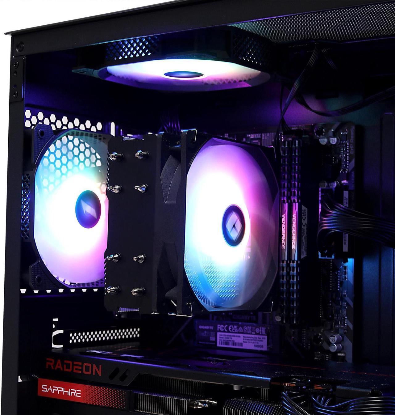 Alt view image 2 of 7 - MXZ Gaming PC AMD Ryzen 5 5600X ,  RX 7700 XT,16GB DDR4,  KC3000 M.2 SSD 1T, B450, 6RGB Fans,Windows 11 Pro , Gamer Desktop Computer(R5 5600X| RX 7700 XT)