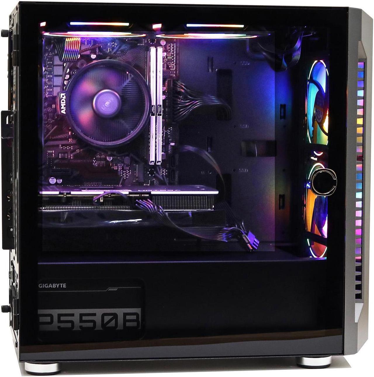 Alt view image 7 of 7 - MXZ Gaming PC Computer Intel Core i5 13400F 3.6GHz,  GeForce RTX 4060, 8GB*2(16GB) DDR4, NVME 500G, 5RGB Fans, Windows 11 Pro Ready to use, Gamer Desktop Computer (I5 13400F| RTX 4060))