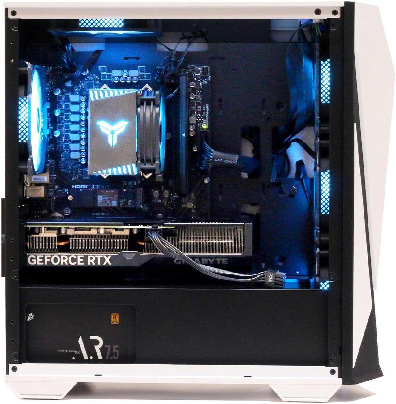 Alt view image 5 of 7 - MXZ High Performance Gaming PC, AMD Ryzen 5 7600 Zen 4 architecture,GeForce RTX 4060,  A620, 16GB DDR5, 1TB NVME,5 RGB Fans, Windows 11 Pro Ready to use (R5 7600| RTX 4060)