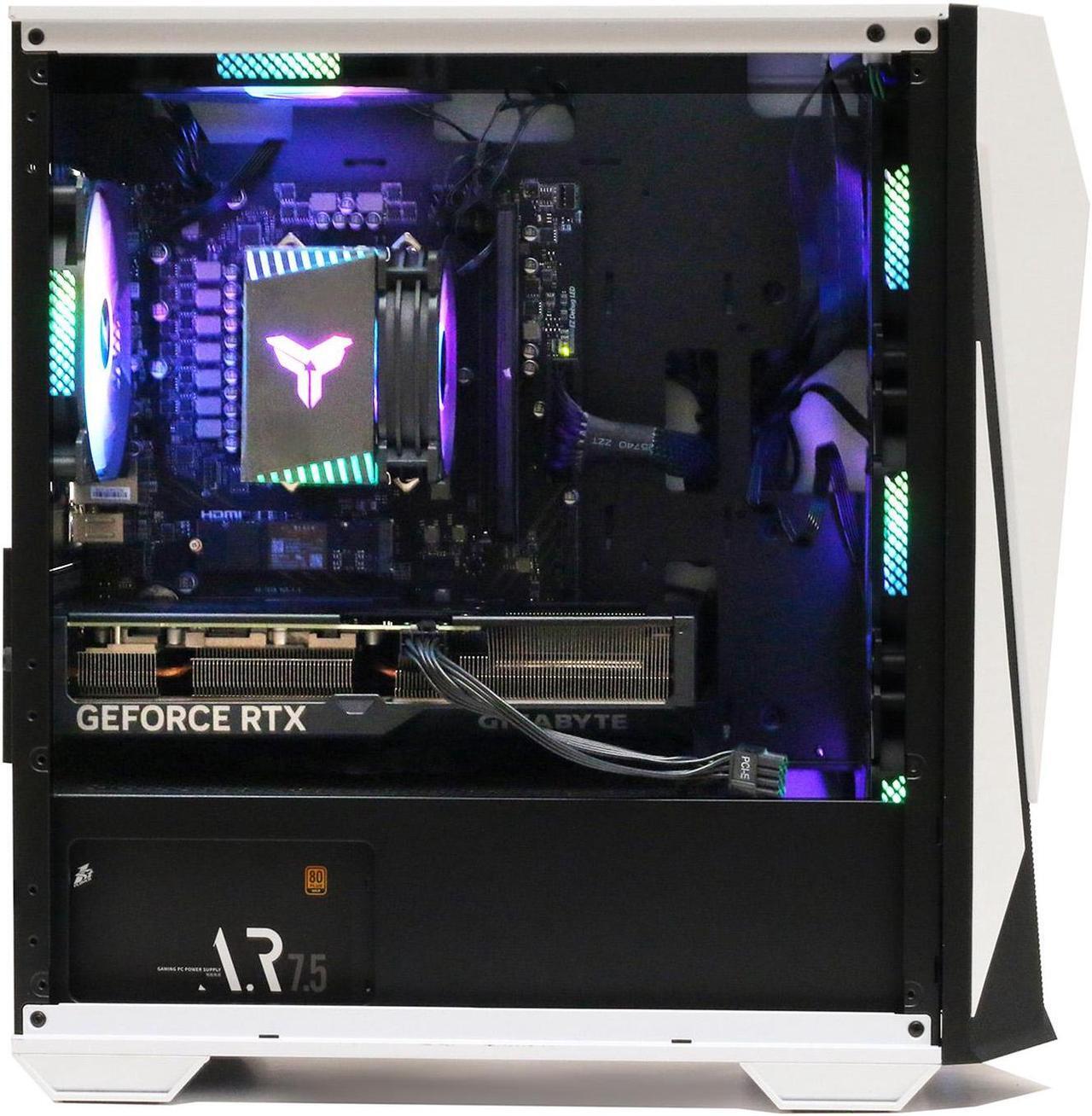 Alt view image 7 of 7 - MXZ High Performance Gaming PC, AMD Ryzen 5 7600 Zen 4 architecture,GeForce RTX 4060,  A620, 16GB DDR5, 1TB NVME,5 RGB Fans, Windows 11 Pro Ready to use (R5 7600| RTX 4060)