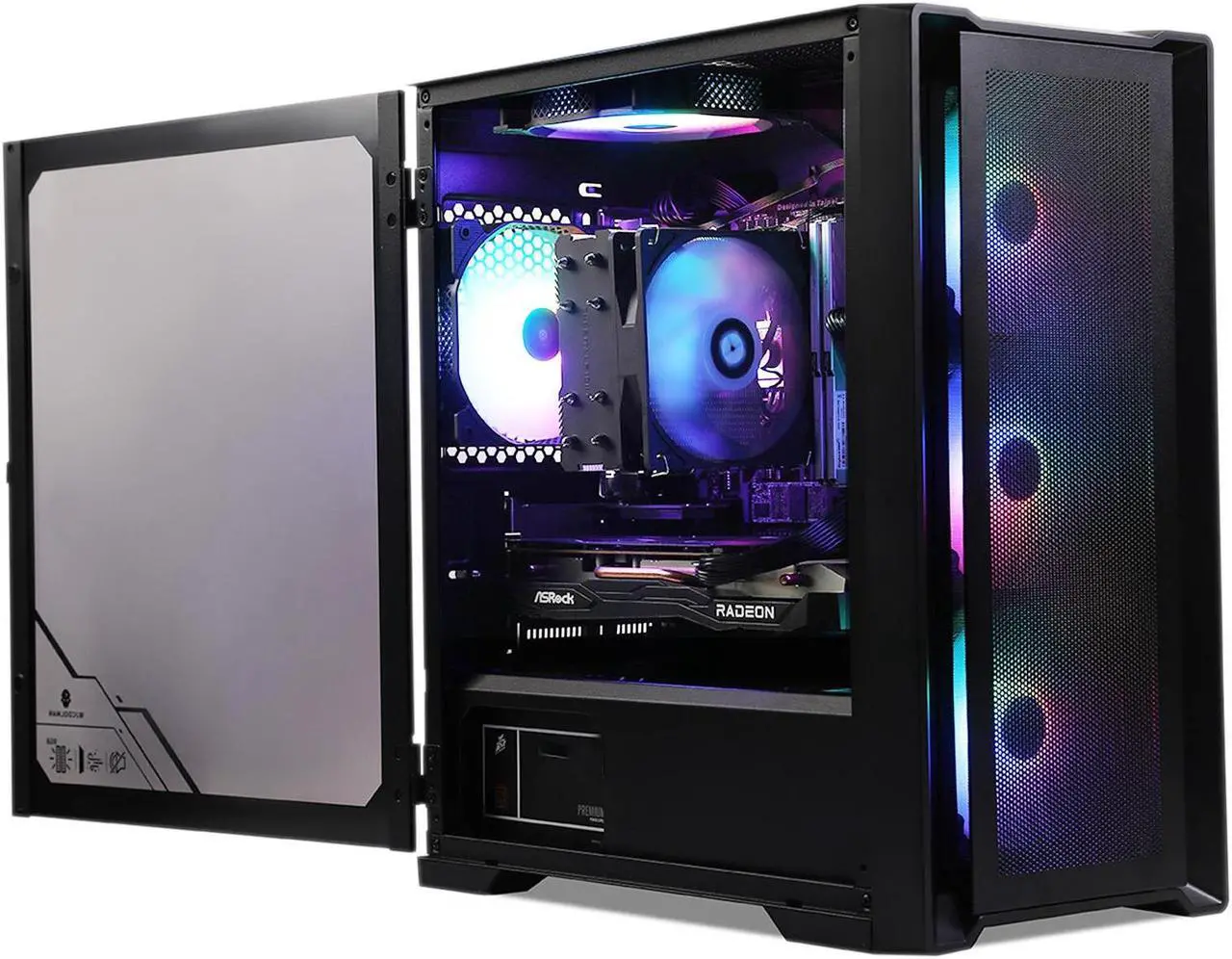 Alt view image 3 of 7 - MXZ Gaming PC, AMD Ryzen 7 7800X3D, RTX 4070 Super, 32GB DDR5 6000MHz, M.2 SSD 1TB, B650, 6RGB Fans, Windows 11 Pro Ready to use, Gamer Desktop Computer(R7 7800X3D| RTX 4070 Super)