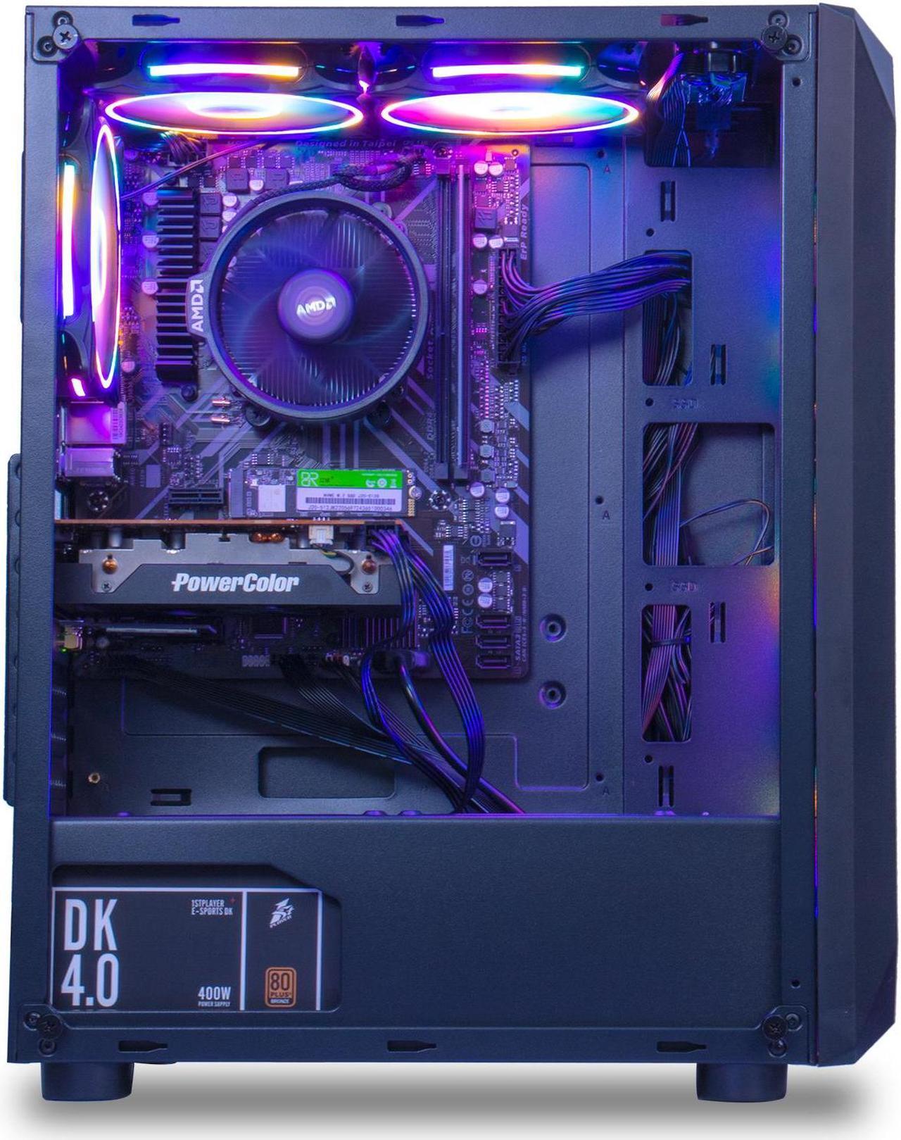 Alt view image 7 of 7 - MXZ Gaming PC Computer , AMD Ryzen 5 3500X ,RX 6500XT,8GB DDR4, NVME M2 500GB, 5 RGB Fans, Windows 11 Pro Ready to Use, Gamer Desktop Computer (R5 3500X| RX6500XT)
