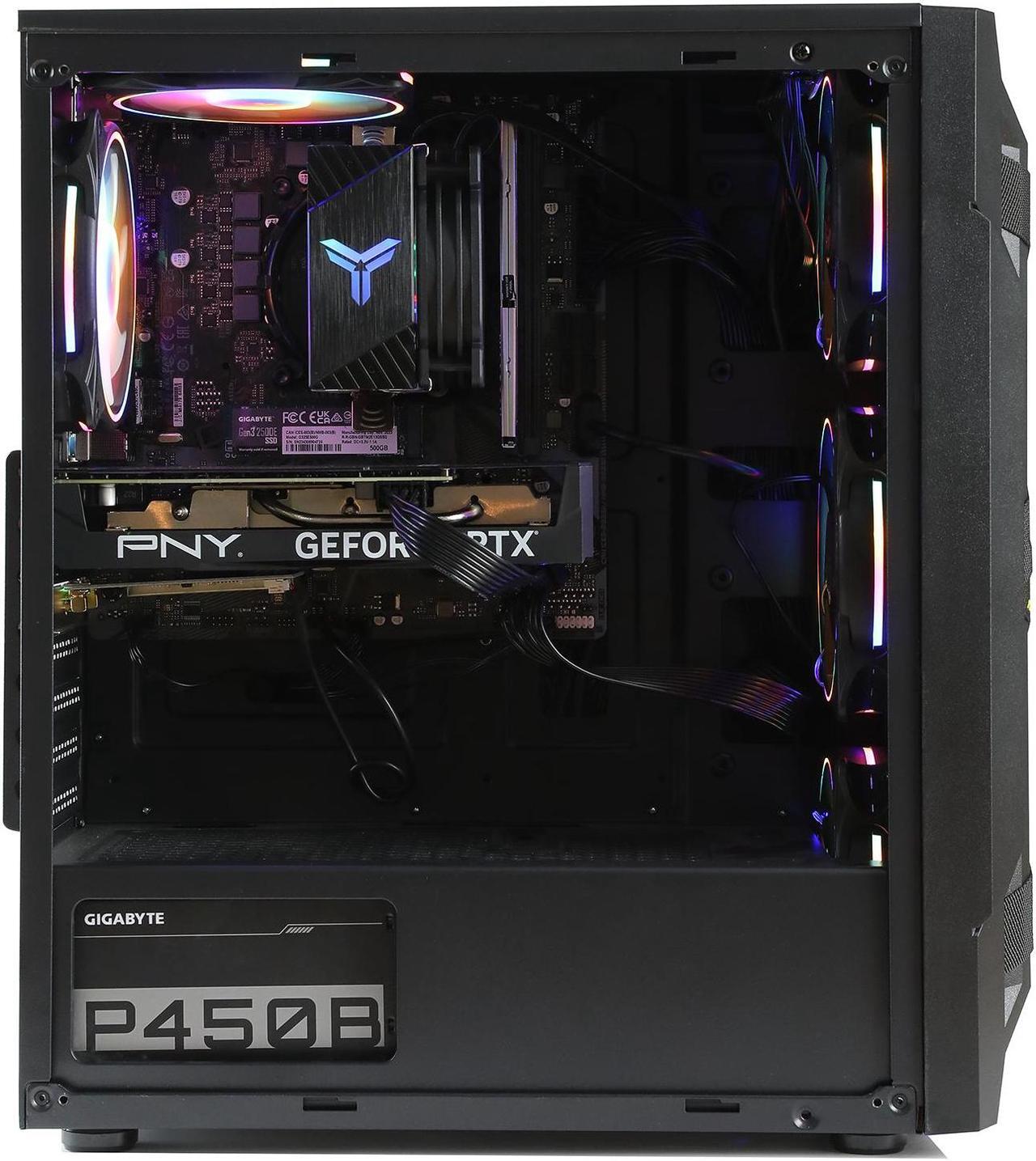 Alt view image 7 of 7 - MXZ Gaming PC Computer Intel Core i5 9400F, RX 5600XT, 8GB DDR4, NVME M2 500GB, 5 RGB Fans, Windows 11 Pro Ready to Use, Gamer Desktop Computer (I5 9400F| RX 5600XT)