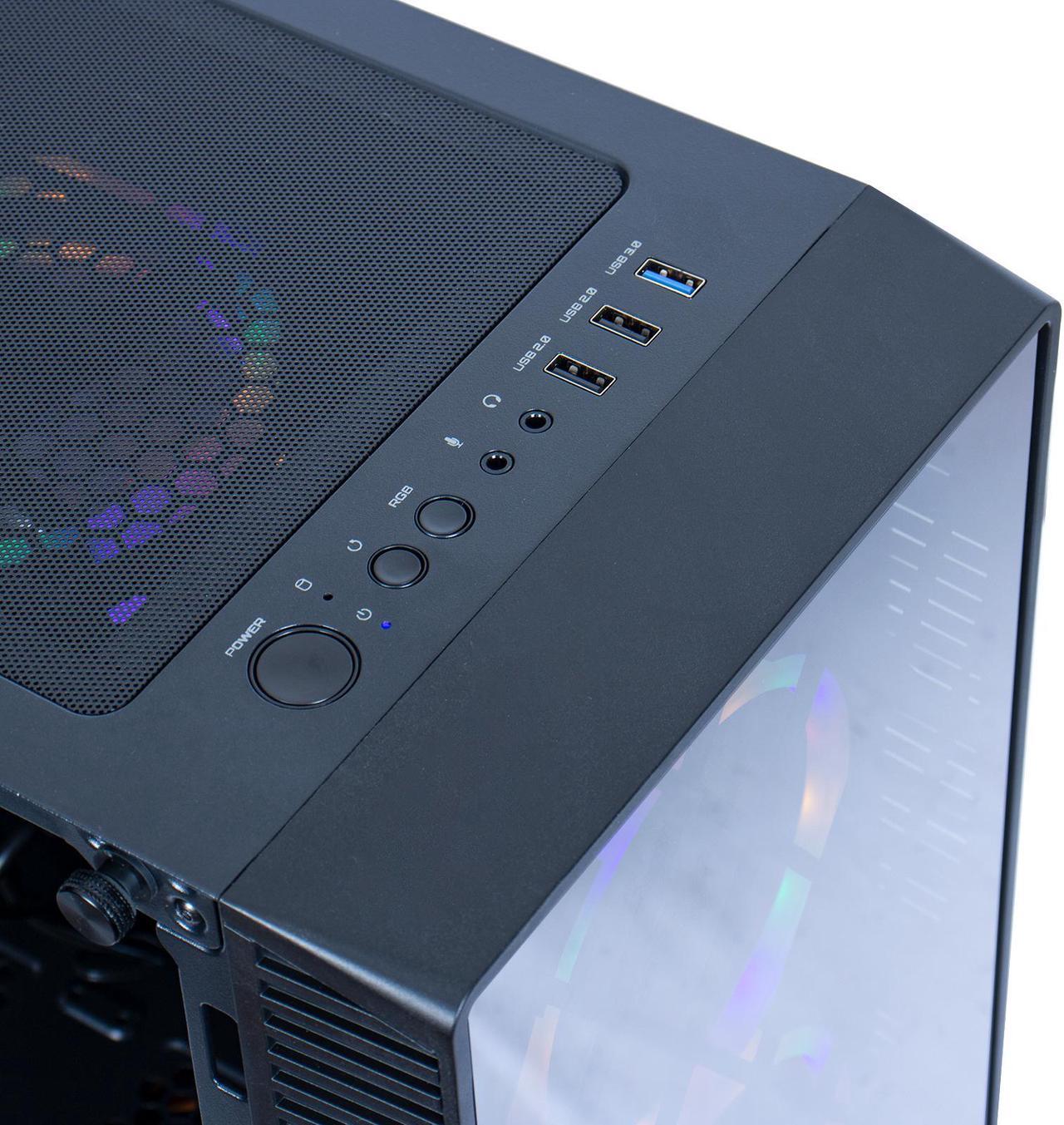 Alt view image 3 of 7 - MXZ Gaming PC Desktop Computer, AMD Ryzen 5 4500 3.6GHz, GTX1660S,16GB(8G*2) DDR4, NVME 500GB SSD, 6RGB Fans, Win 11 Pro Ready, Gamer Desktop Computer(R5 4500|GTX1660S)