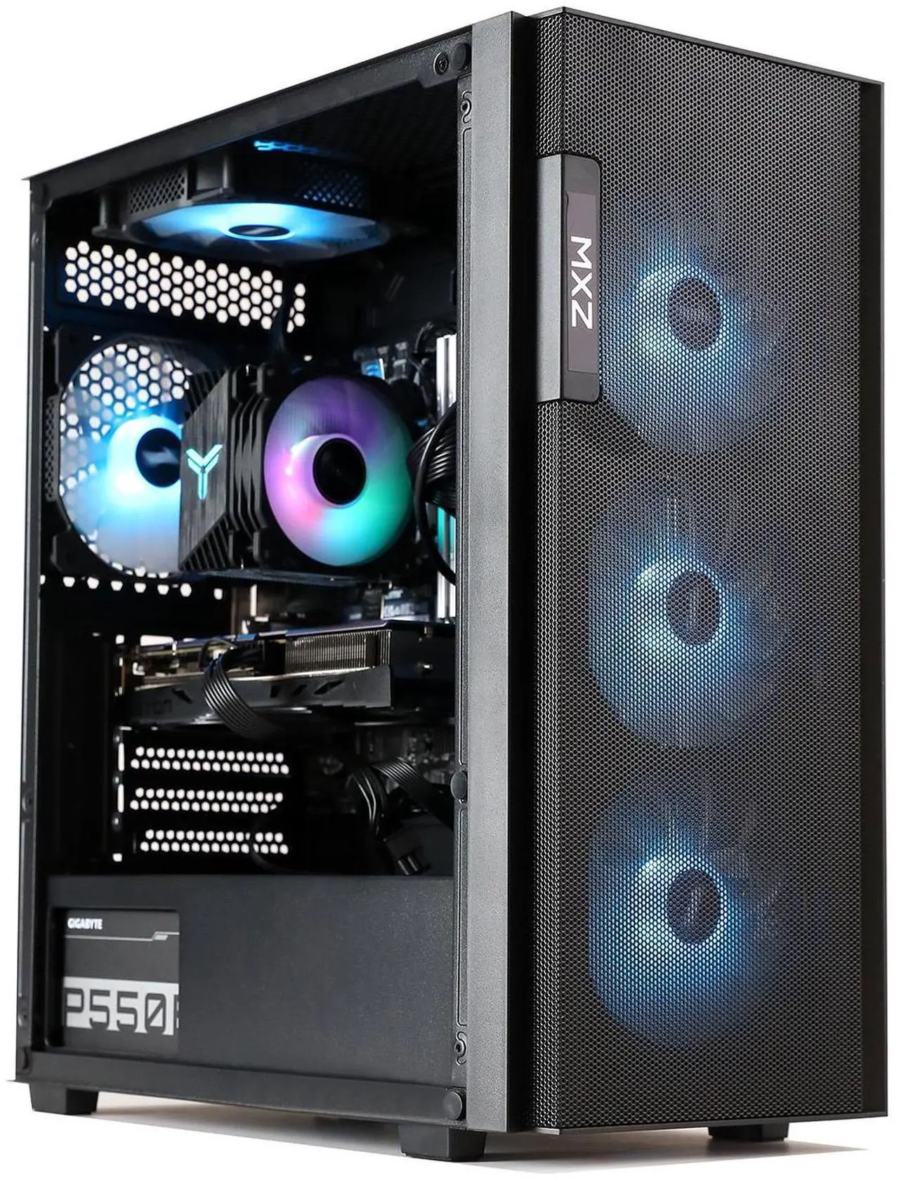 Main image of MXZ Gaming PC Computer Intel Core i5 14400F 3.6GHz, GeForce RTX 5060 16GB DDR4, NVME 500GB, 5 RGB Fans, Windows 11 Pro Ready to use, Gamer Desktop Computer (I5 14400F| RTX 5060)