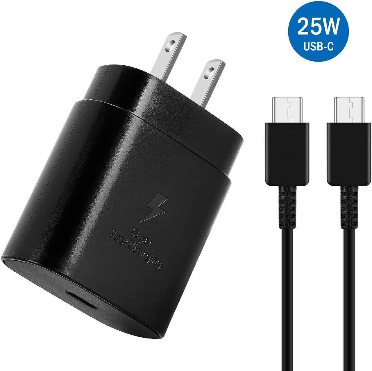 Samsung 25W PD Wall Charger Fast Charging  +  3ft Type C Cable for Samsung Galaxy S20/S10 5G /Note 10/Note 10 Plus/Note 20/S9 S8/S10e,iPad Pro 12.9/11,Google Pixel 3a 4 3 2/Pixel 2 XL 3XL 4XL