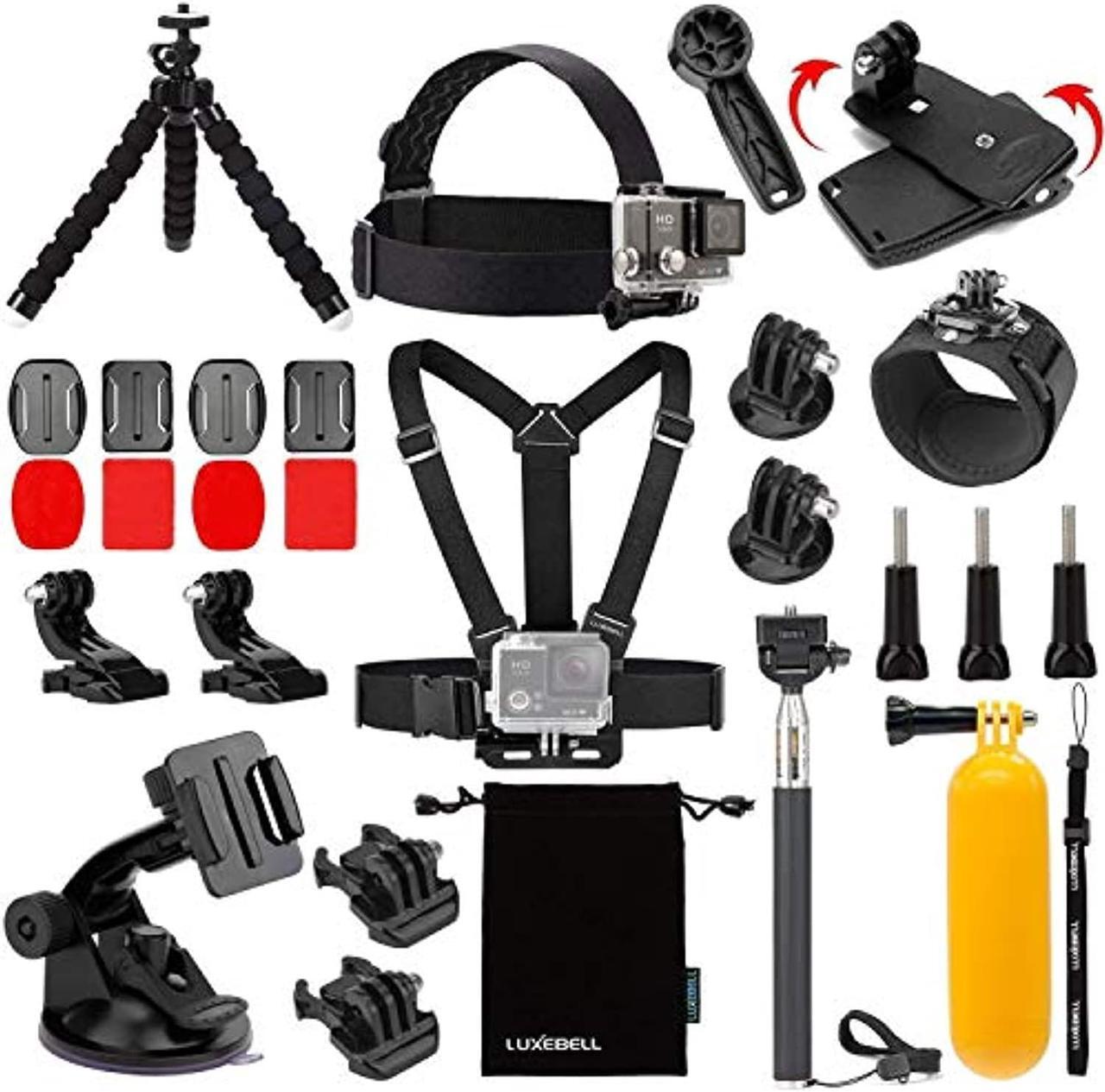 Alt view image 2 of 2 - Luxebell Accessories Kit for AKASO EK5000 EK7000 4K WiFi Action camera gopro Hero 8 7 6 5/Session 5/Hero 4/3+/3/2/1 Max Fusion