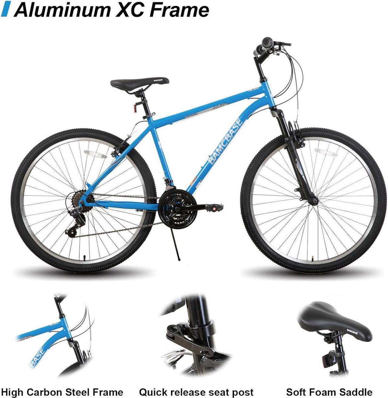 Alt view image 2 of 7 - Hiland 26 27.5 Inch Mountain Bike, Men's Women's MTB with 21 Speeds, High-Tensile Steel Frame, V Brake, Hardtail Bicycle for Adults