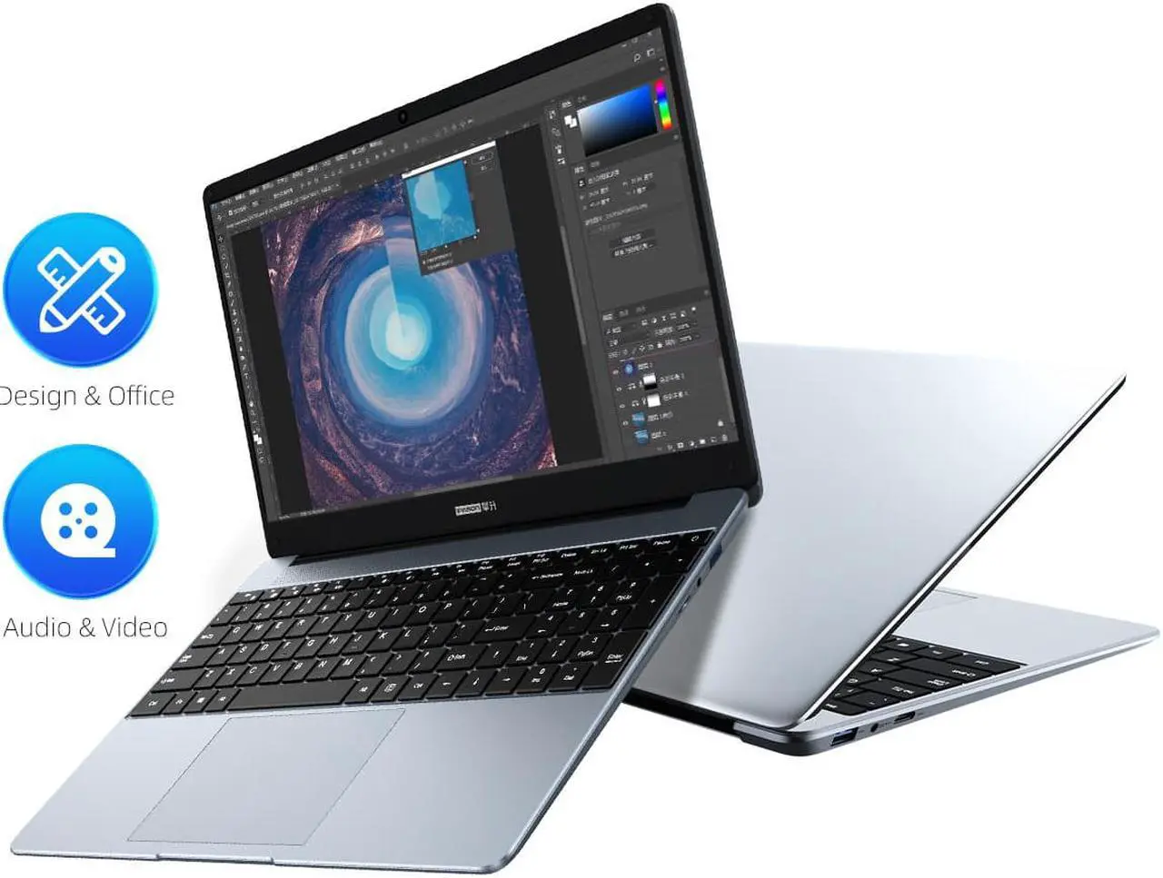 Alt view image 3 of 7 - IPASON Maxbook - P1X IPS 15.6" Laptop FHD Intel J4125 4 Core up to 2.7GHz 12GB DDR4 RAM 256GB SSD Windows 10 pro Notebook Computer Ultra Thin and Light Notebook Business Office Student Ultrabook