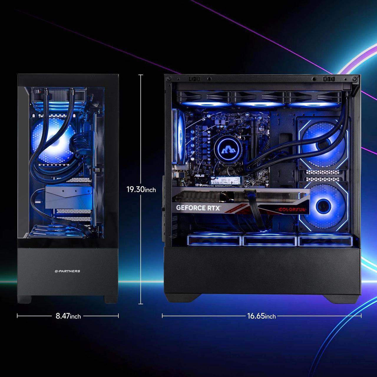 Alt view image 6 of 7 - IPASON   Gaming Desktop, Ryzen 7 9700X, NVIDIA RTX5070 12GB,32GB DDR5 RAM, 1TB M.2 NVMe,Windows 11 home,WIFI,360MM Liquid Cooler,  ARGB Fans, AI Ready,850W Gold PSU, Prebuilt Gaming Pc