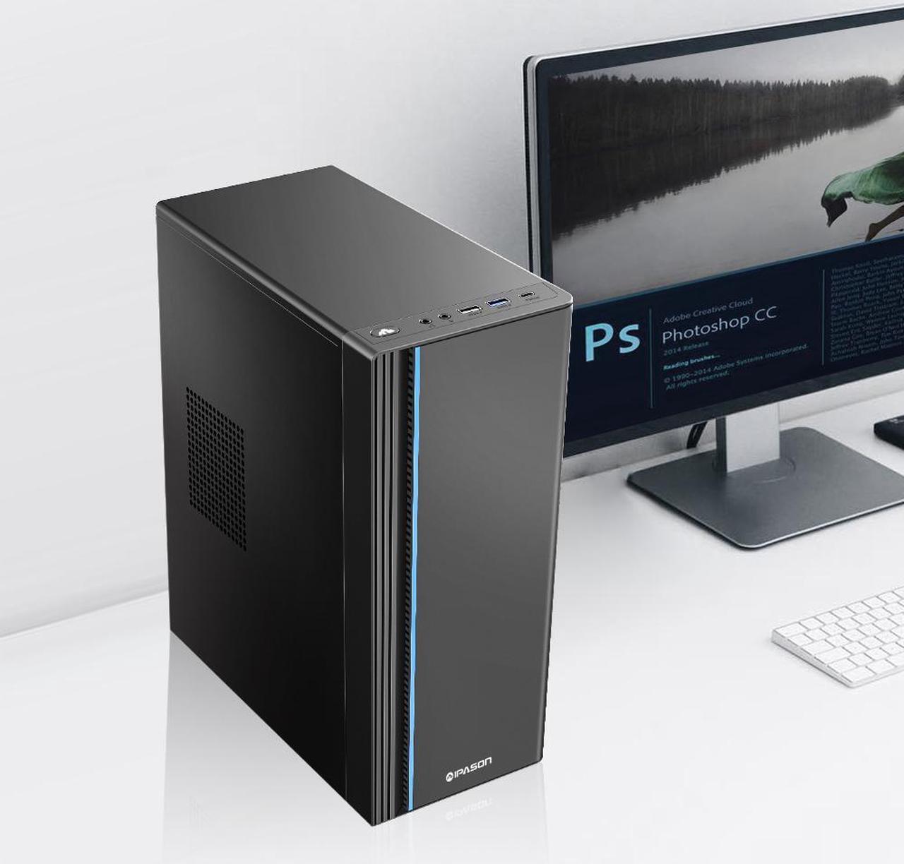 Alt view image 7 of 7 - IPASON - Gaming Desktop - intel I5 12450H( 8 Core UP TO 4.4GHz) - - 1TB M.2 NVMe - 16GB DDR4 3200MHz -350w- Windows 11 home - Gaming PC