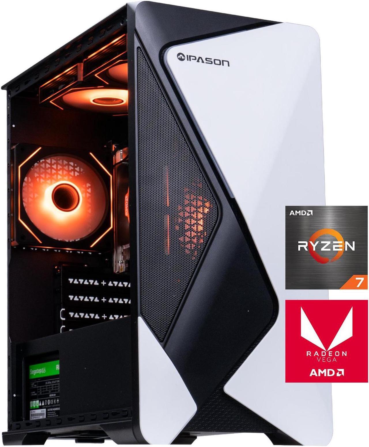 Main image of IPASON   Gaming desktop    AMD Ryzen 7 5700G (up to 4.6GHz)   16GB DDR4 3200MHz    1TB M.2 NVMe    550W PSU    Windows 11 home    WIFI    Gaming PC