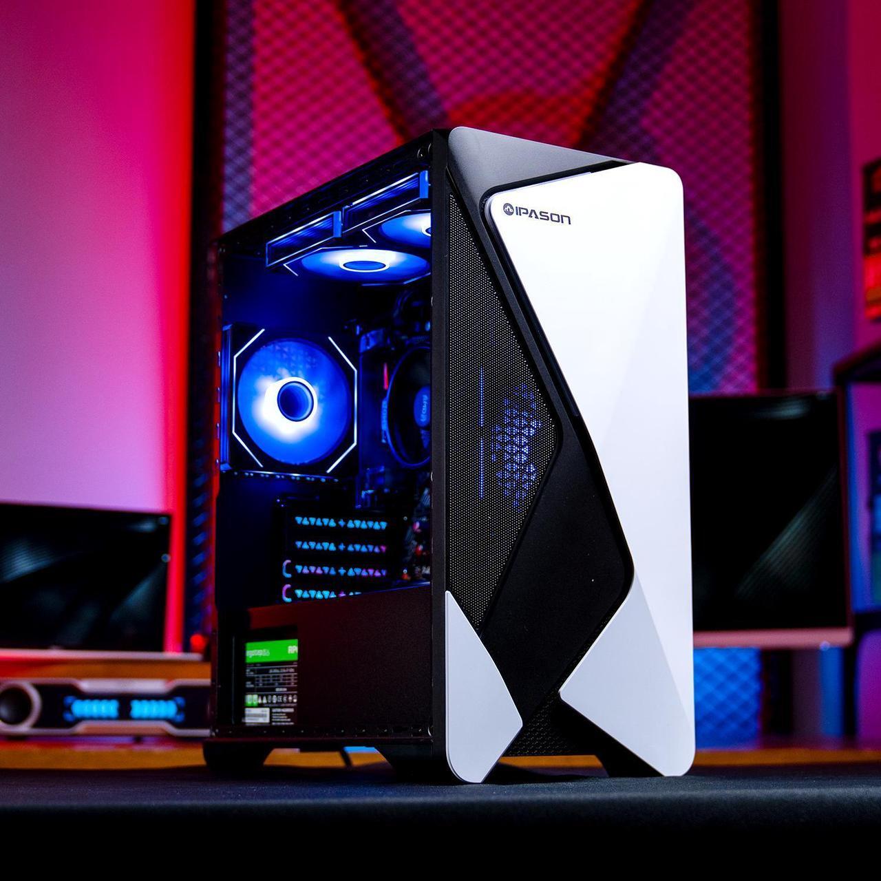 Alt view image 8 of 7 - IPASON   Gaming desktop    AMD Ryzen 7 5700G (up to 4.6GHz)   16GB DDR4 3200MHz    1TB M.2 NVMe    550W PSU    Windows 11 home    WIFI    Gaming PC