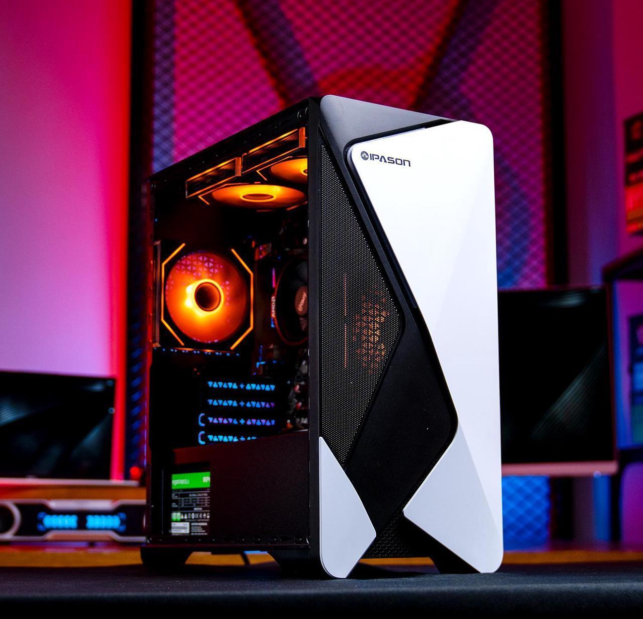 Alt view image 8 of 7 - IPASON  gaming desktop  AMD Ryzen 5 5600GT (6 core up to 4.6GHz)   AMD Radeon Vega 7  16GB DDR4 3200MHz   1TB M.2 NVMe   550W PSU   Windows 11 home   WIFI   Gaming PC