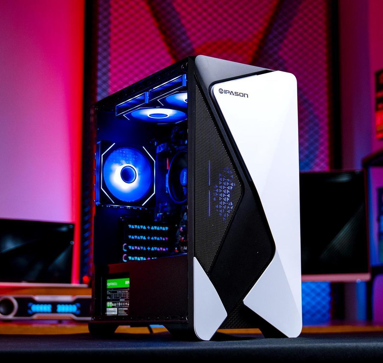 Alt view image 7 of 7 - IPASON   Gaming desktop    AMD Ryzen 7 5700G (up to 4.6GHz)   16GB DDR4 3200MHz    1TB M.2 NVMe    550W PSU    Windows 11 home    WIFI    Gaming PC