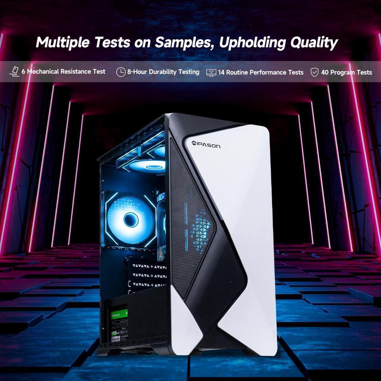 Alt view image 5 of 7 - IPASON   Gaming desktop    AMD Ryzen 7 5700G (up to 4.6GHz)   16GB DDR4 3200MHz    1TB M.2 NVMe    550W PSU    Windows 11 home    WIFI    Gaming PC