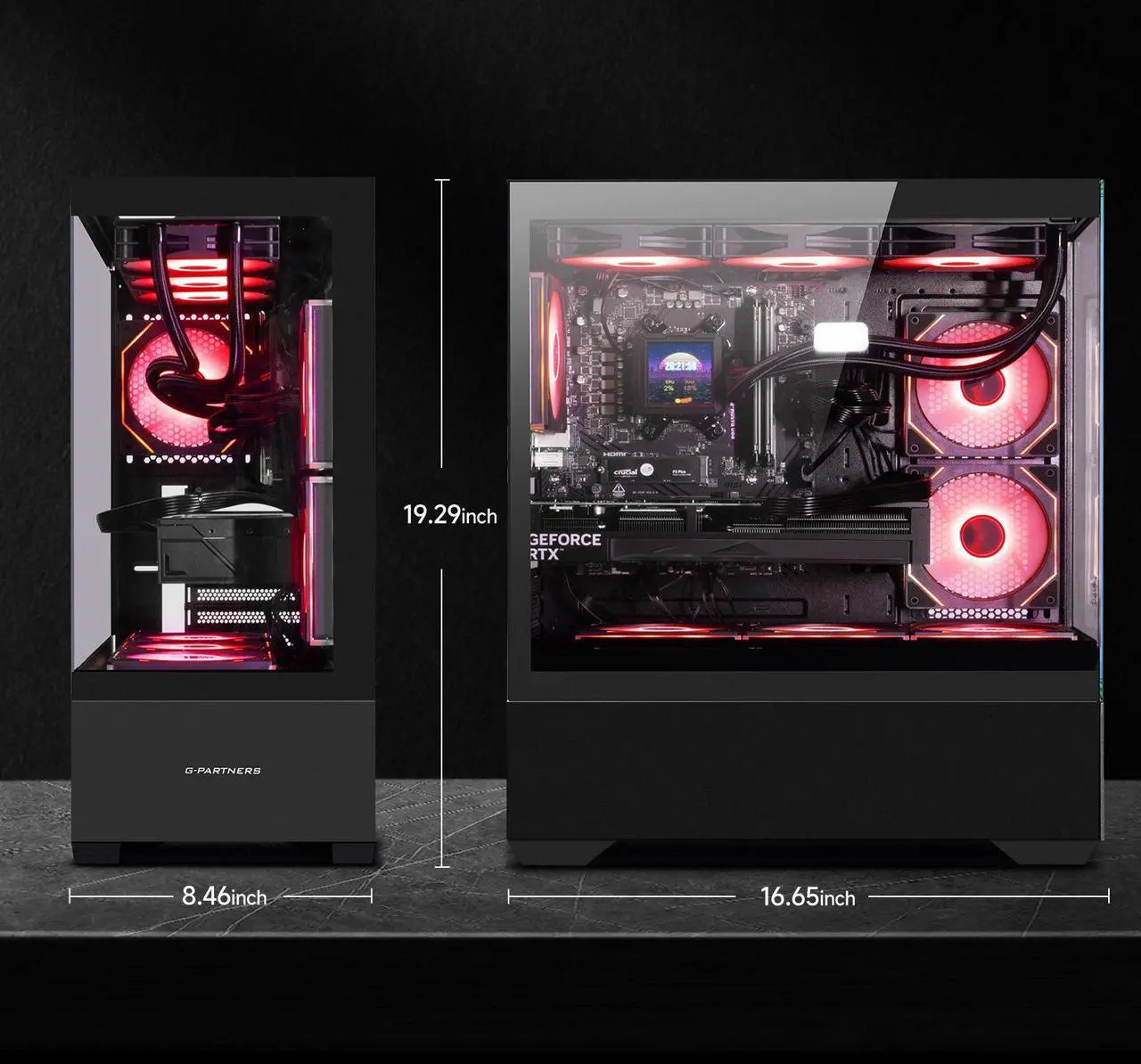 Alt view image 6 of 7 - IPASON   Gaming Desktop, Ryzen 7 9700X, NVIDIA RTX5070 12GB,32GB DDR5 RAM, 1TB M.2 NVMe,Windows 11 ,WIFI,360MM Liquid Cooler,  ARGB Fans, AI Ready,850W Gold PSU, Prebuilt Gaming Pc New computer