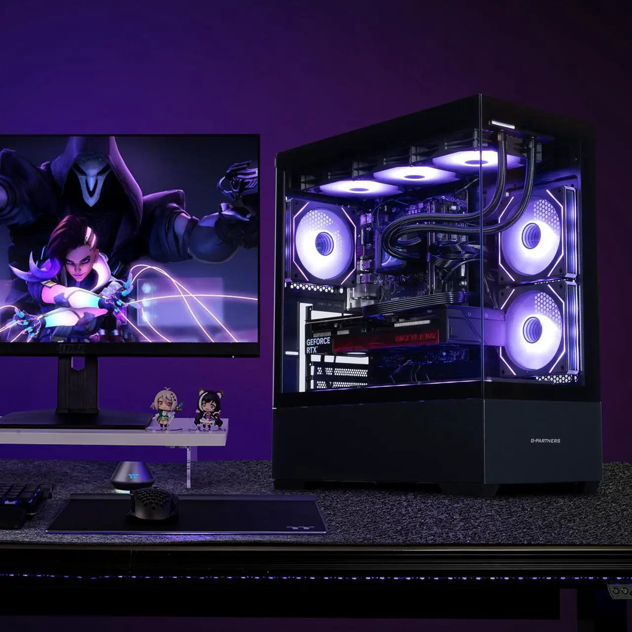 Alt view image 8 of 7 - IPASON   Gaming Desktop, Ryzen 7 9700X, NVIDIA RTX5070 12GB,32GB DDR5 RAM, 1TB M.2 NVMe,Windows 11 ,WIFI,360MM Liquid Cooler,  ARGB Fans, AI Ready,850W Gold PSU, Prebuilt Gaming Pc New computer