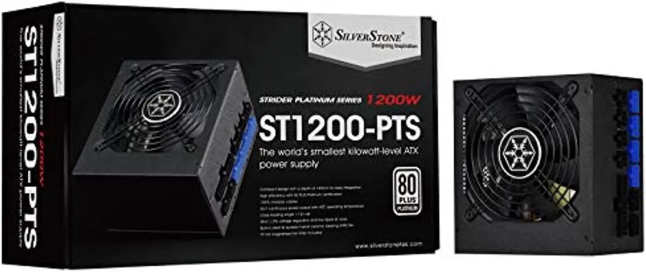 Alt view image 2 of 3 - 1200W, ATX, single +12V rails with 100A output, Silent 120mmFan with 18dBA, efficiency 80Plus Platinum certification, fully modular cable, 140mm depth, 8x8/6pin PCI-E.