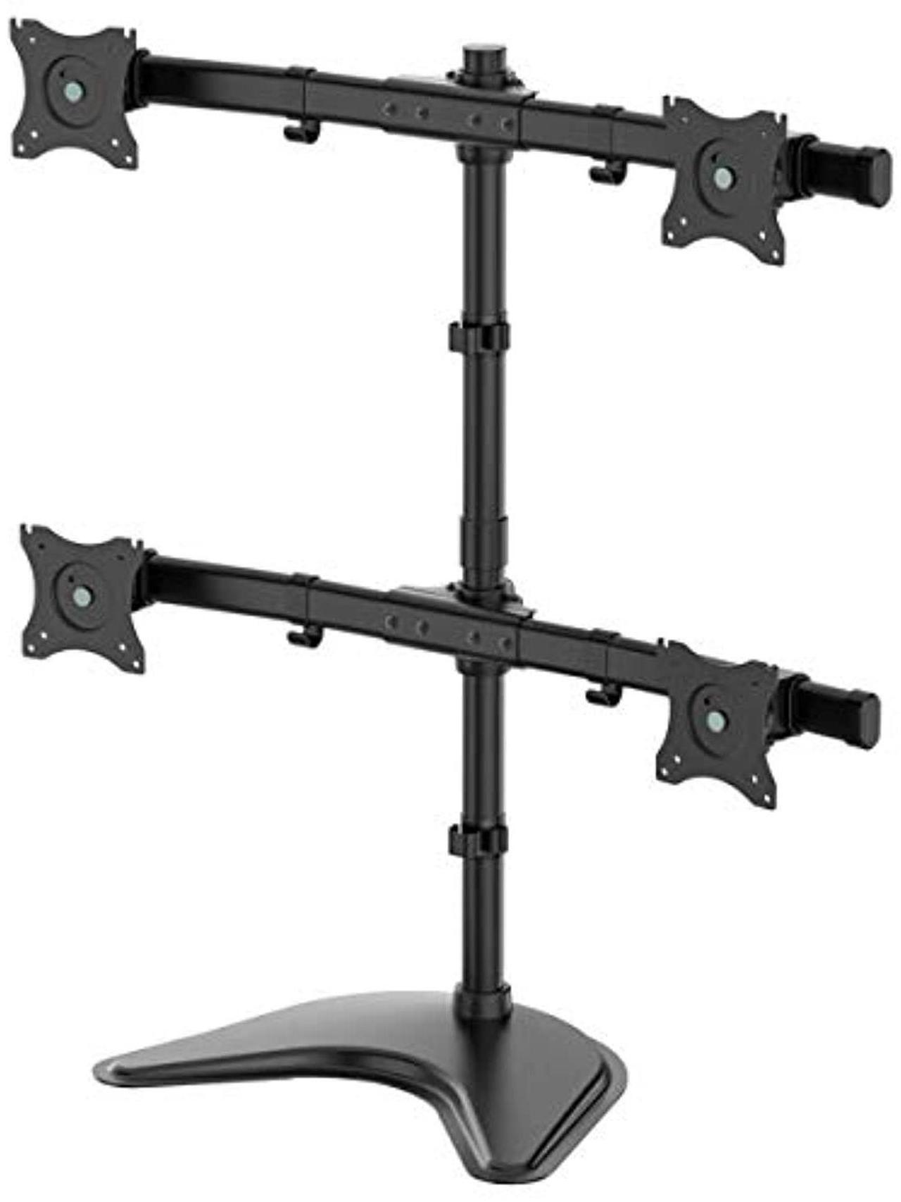 Alt view image 5 of 18 - Tripp Lite Quad Desktop Monitor Stand for 13" to 27" Displays DDR1327MQ