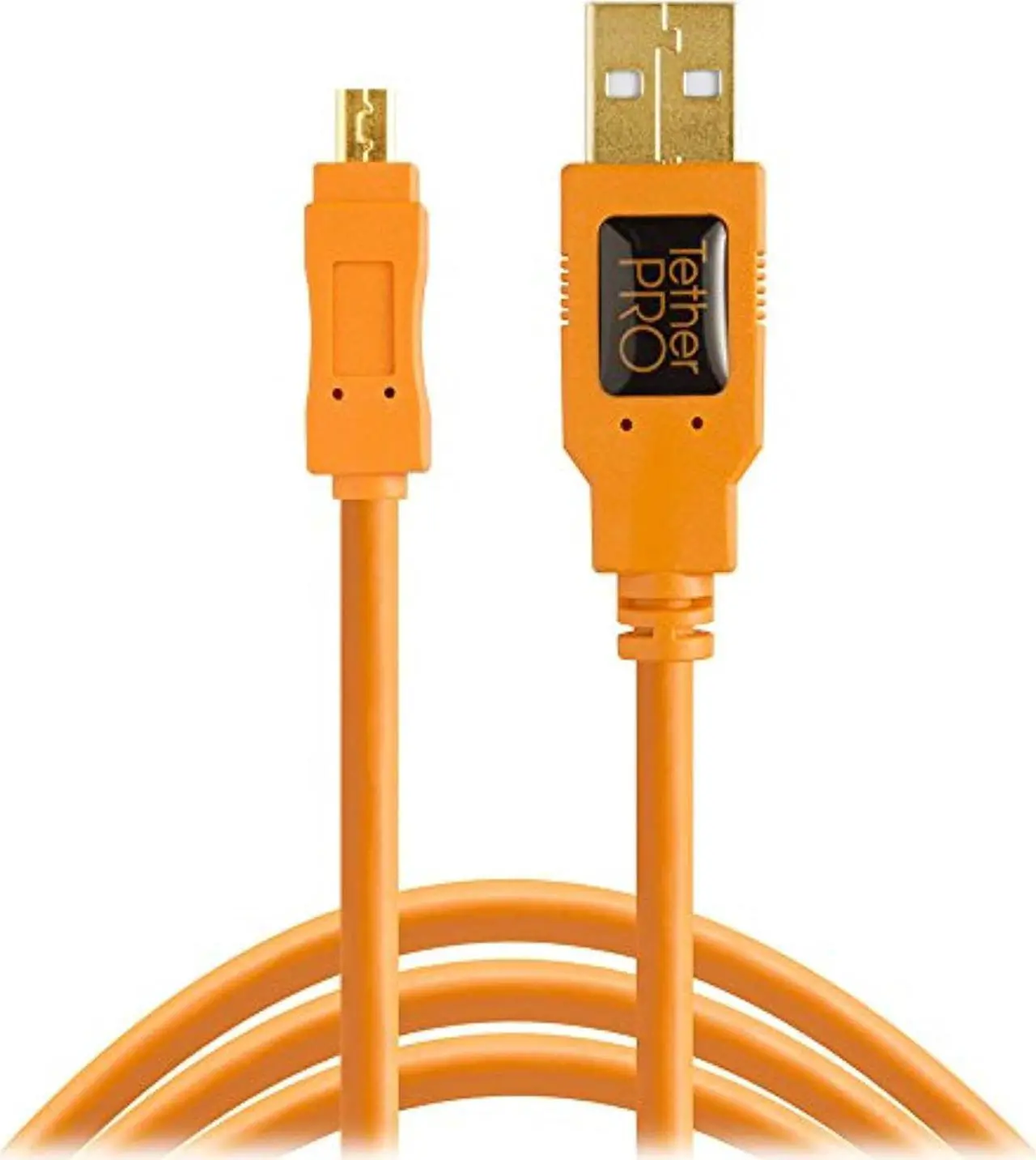 Alt view image 6 of 7 - Tether Tools TetherPro 15' USB 2.0 Type-A Male to Mini-B Male 8-Pin Cable, Orange