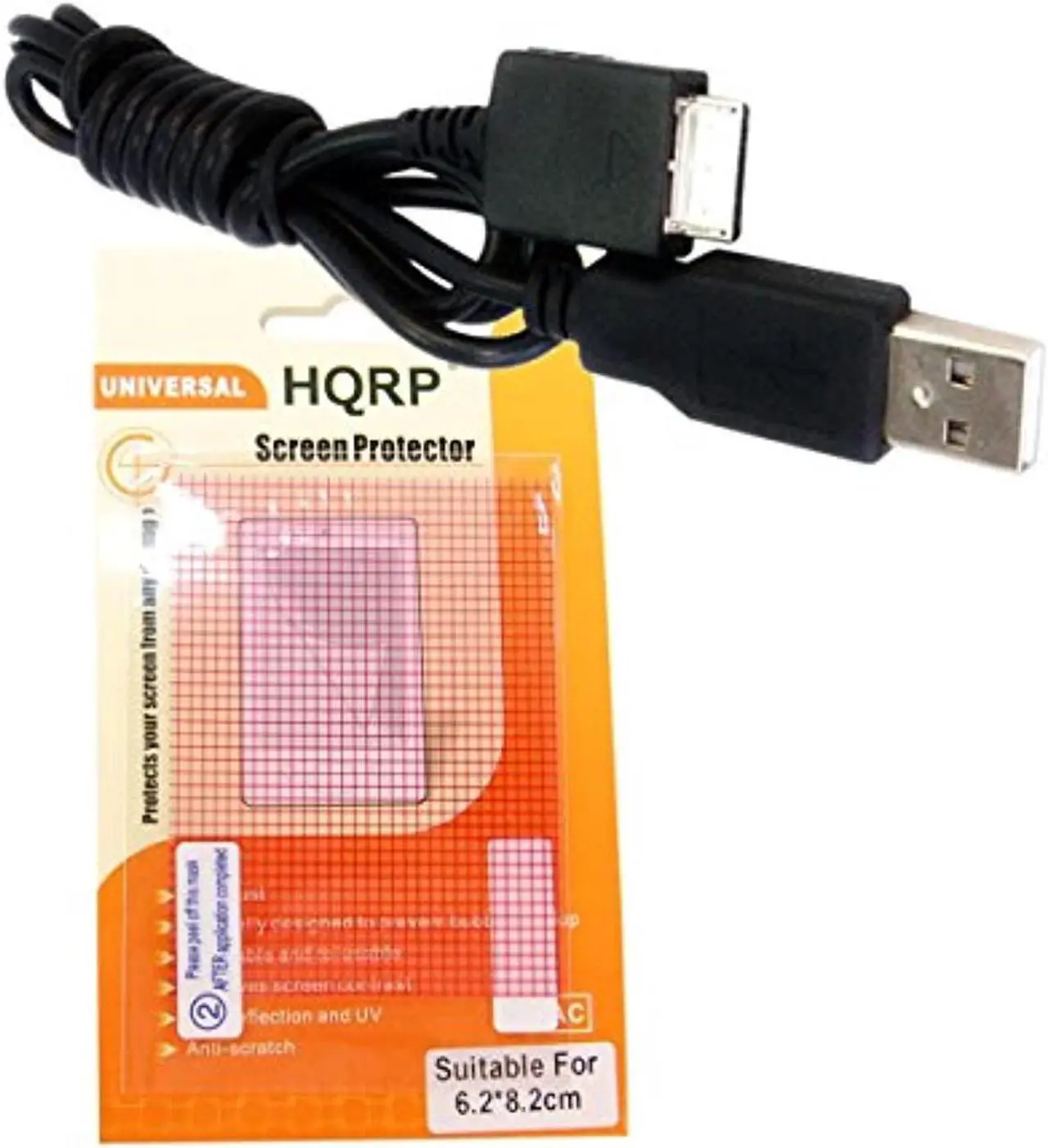 Alt view image 2 of 2 - HQRP USB Cable / Cord for Sony NWZ-E444 / NWZ-E445 / NWZ-S515 / NWZ-S516 / NWZ-S545 Walkman MP3 / MP4 + HQRP LCD Screen Protector