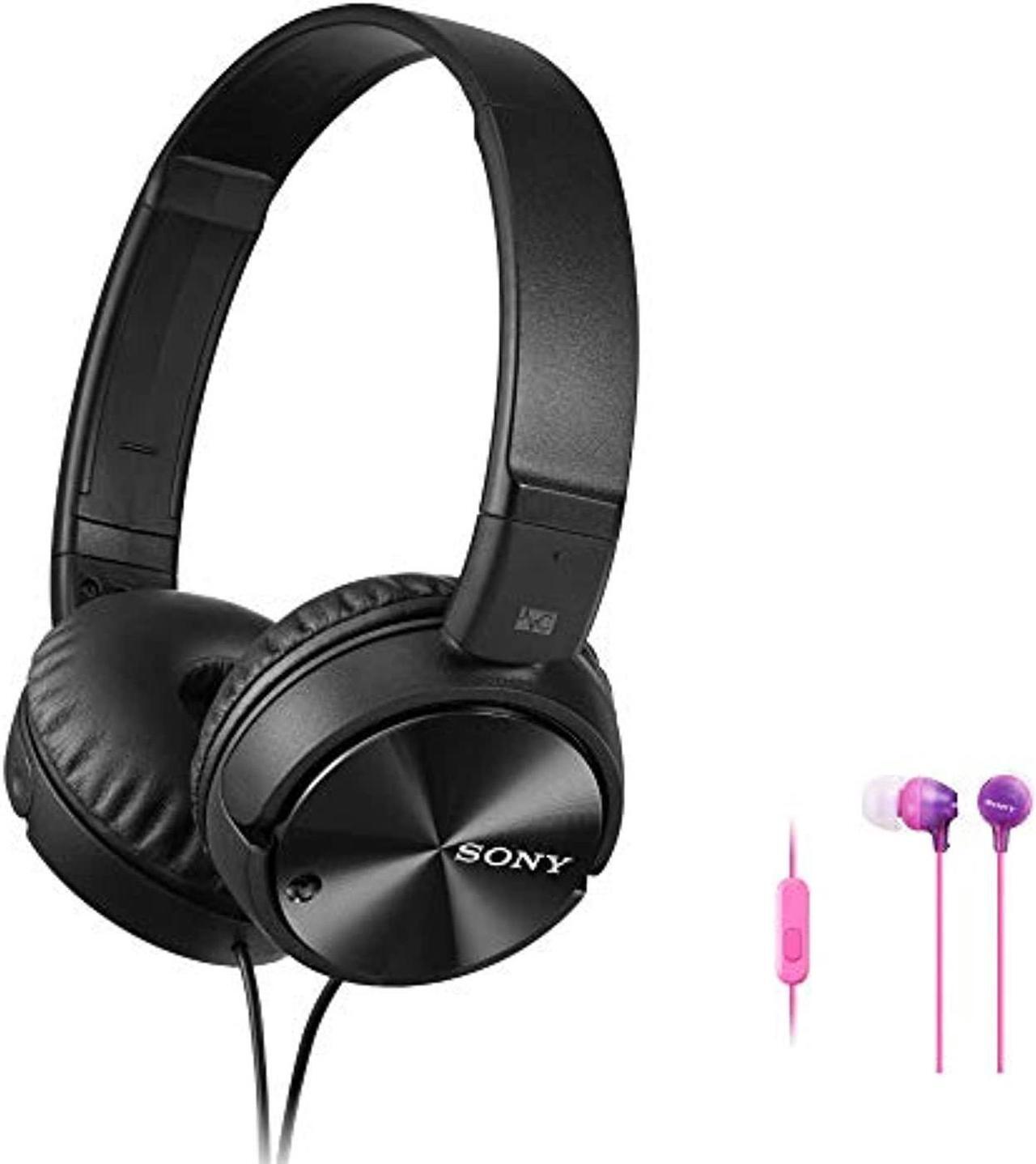 Alt view image 6 of 6 - Sony MDRZX110NC Noise Cancelling Headphones (Black) Bundle