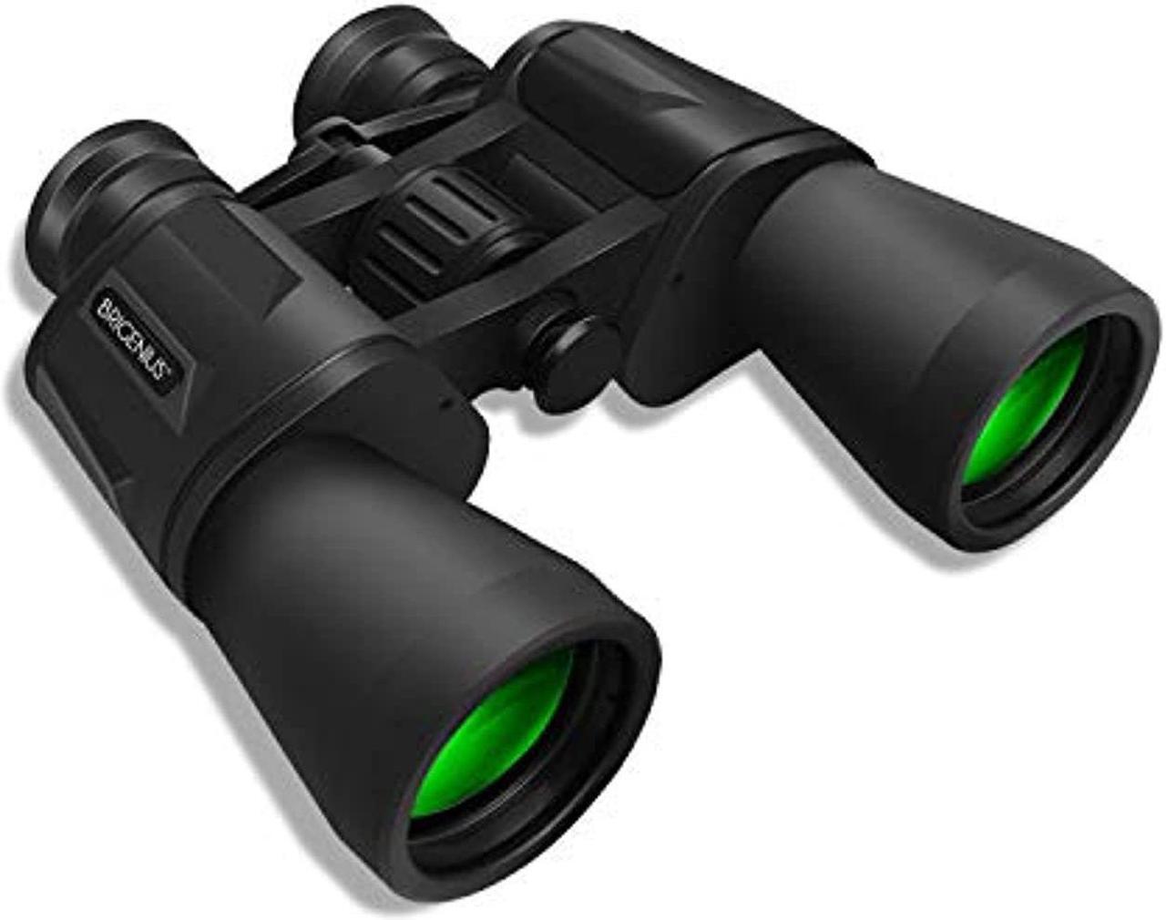 Main image of brigenius 10 x 50 binoculars for adults, powerful binoculars for bird watching, multi-coated optics durable full-size clear binocular for travel sightseeing hunting outdoor sports