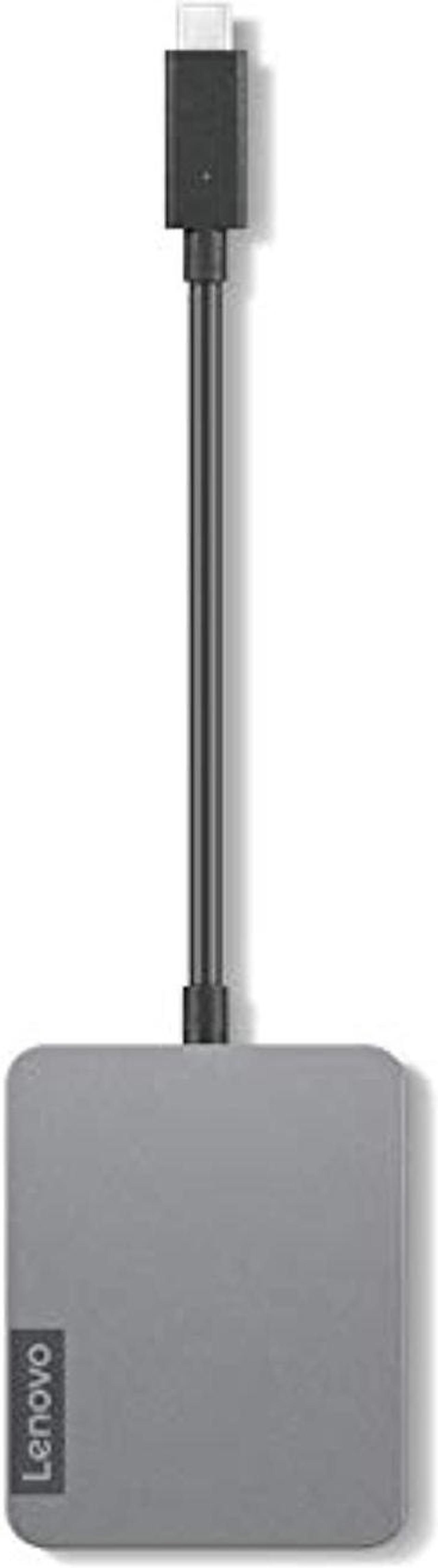 Main image of lenovo usb-c 4-in-1 travel hub gen2, multiport adapter for hdmi, vga, usb 3.1, rj45, compatible with usb type-c laptops, gx91a34575