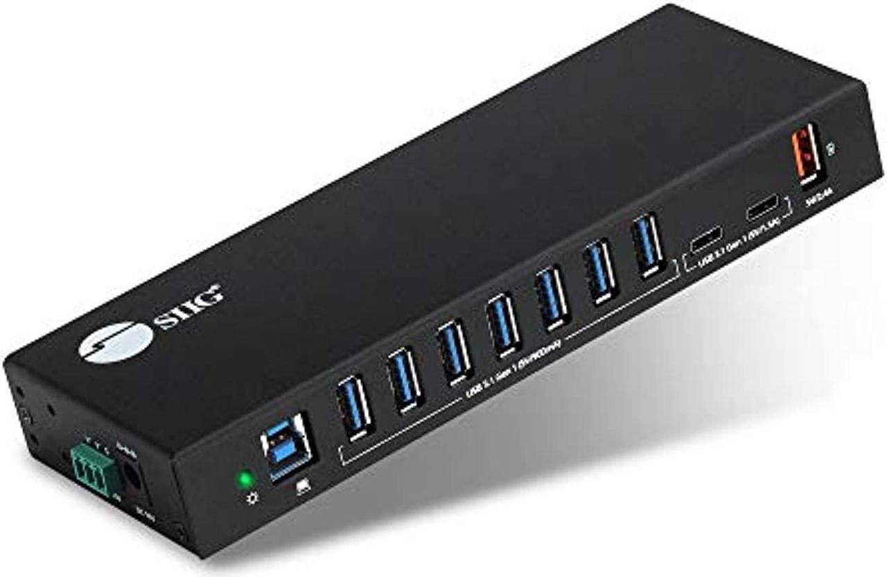 Alt view image 7 of 17 - SIIG AC IDUS0811S1 10PT Industrial USB Gen 1 Hub w Dual USBC  65W Charging