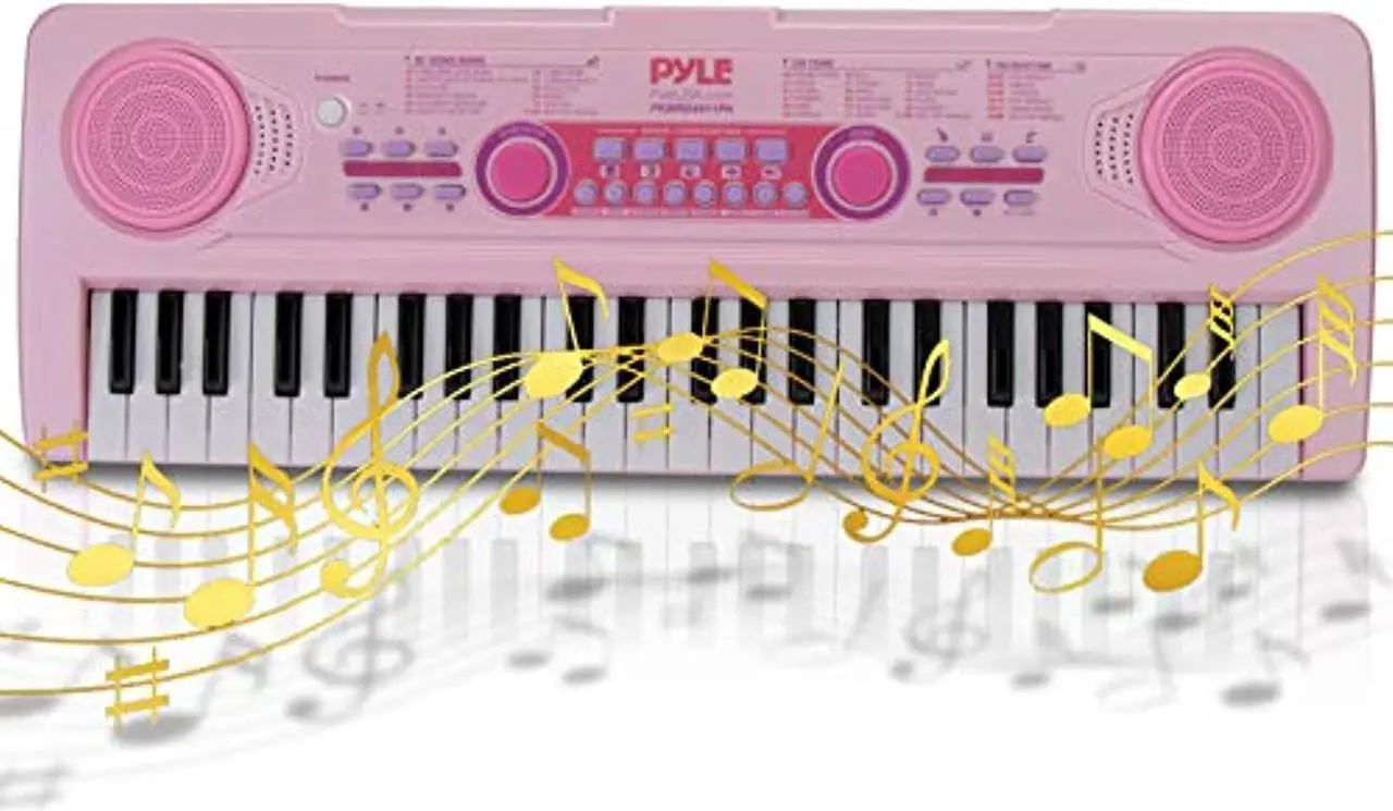 Alt view image 2 of 10 - electric keyboard piano for kids-portable 49 key electronic musical karaoke keyboard, learning keyboard for children w/drum pad