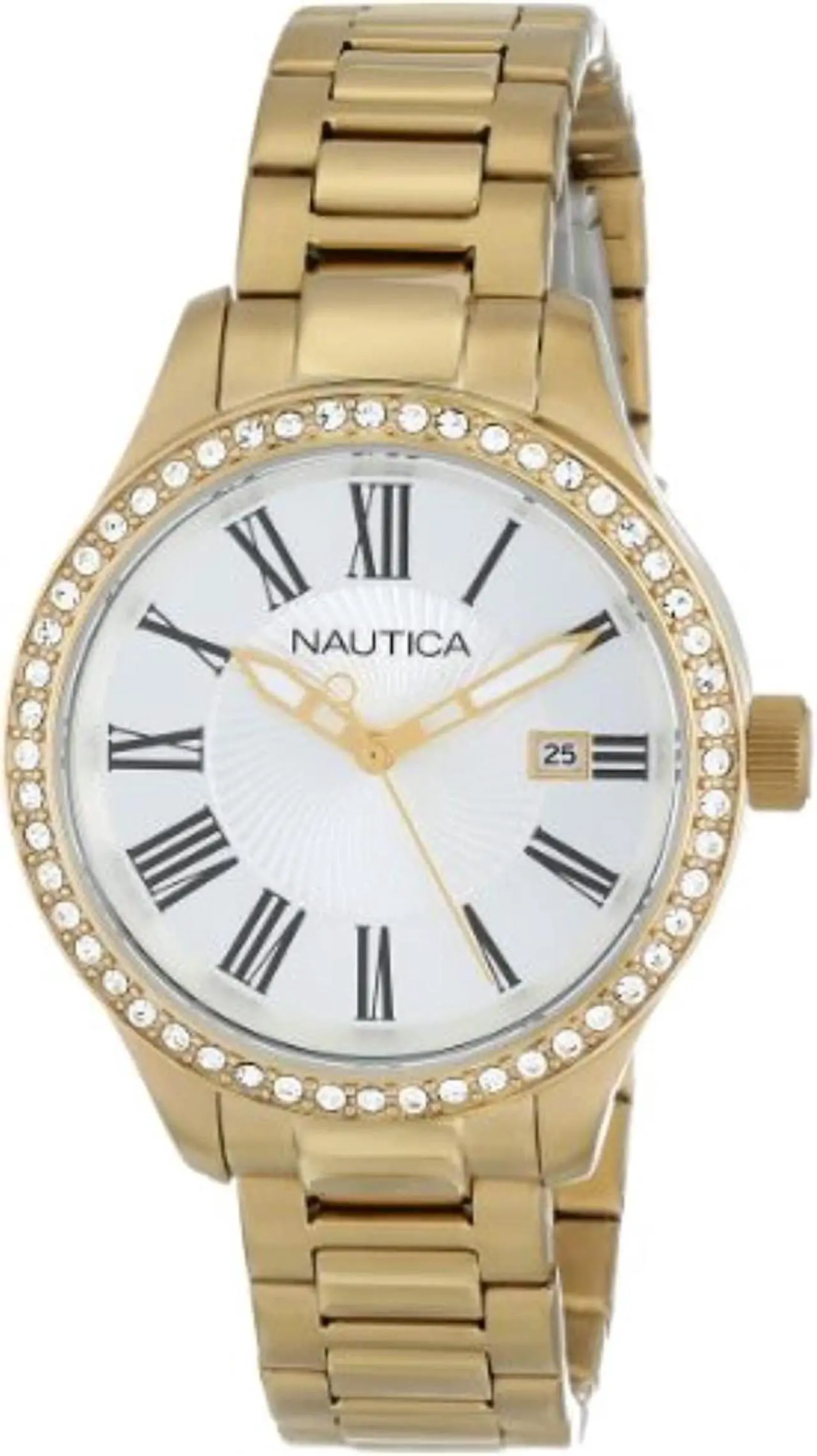 Alt view image 8 of 8 - Nautica Women's Bfd 101 N16661M Gold Stainless-Steel Quartz Watch with Silver Dial
