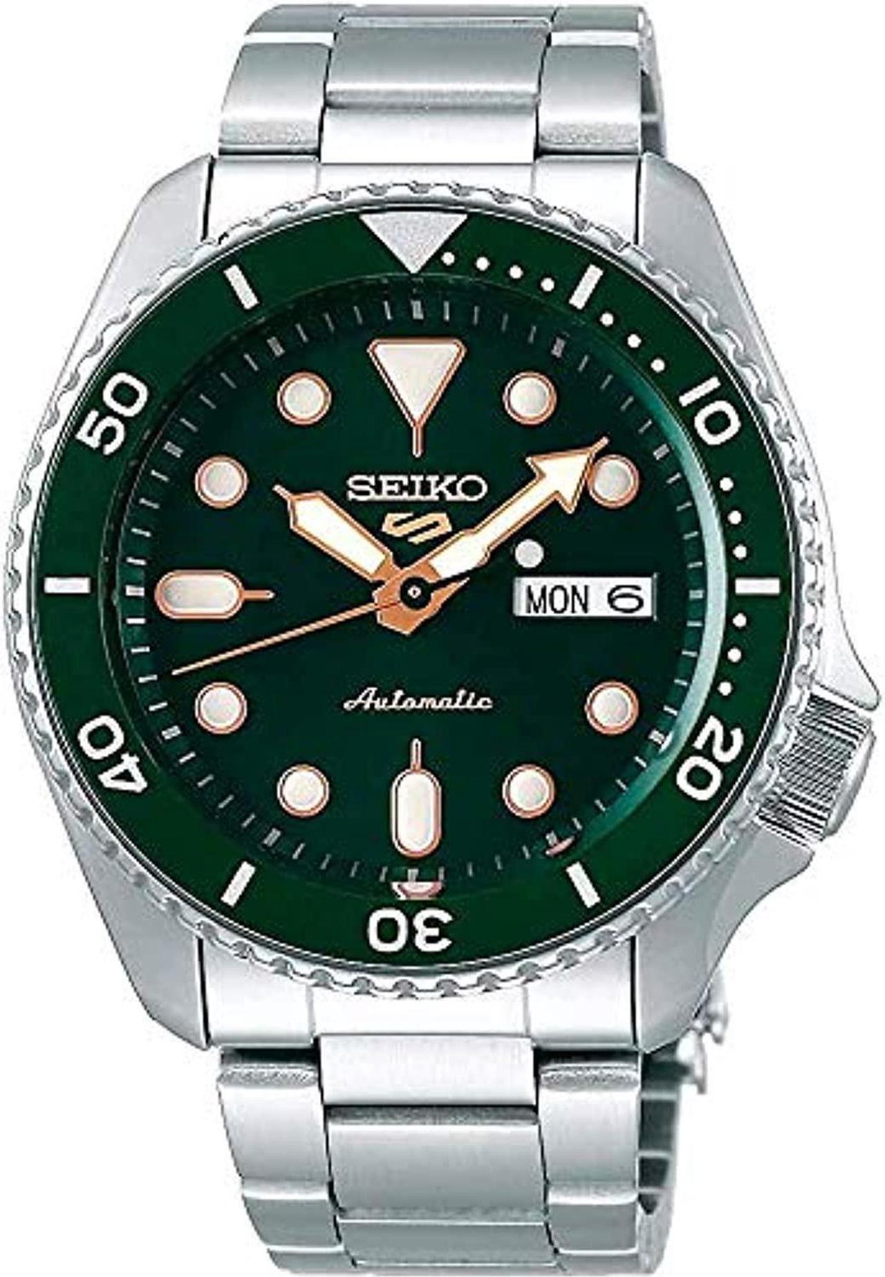 Alt view image 7 of 8 - Seiko SRPD63 5 Sports 24-Jewel Automatic Watch - Green