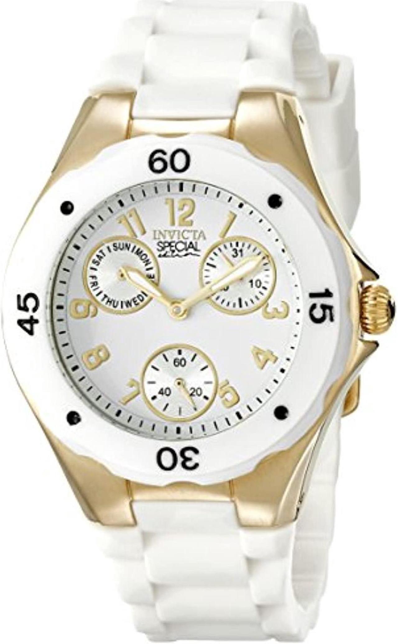 Alt view image 16 of 17 - Invicta 18796 Women's Chronograph White Polyurethane Flame Fusion Watch