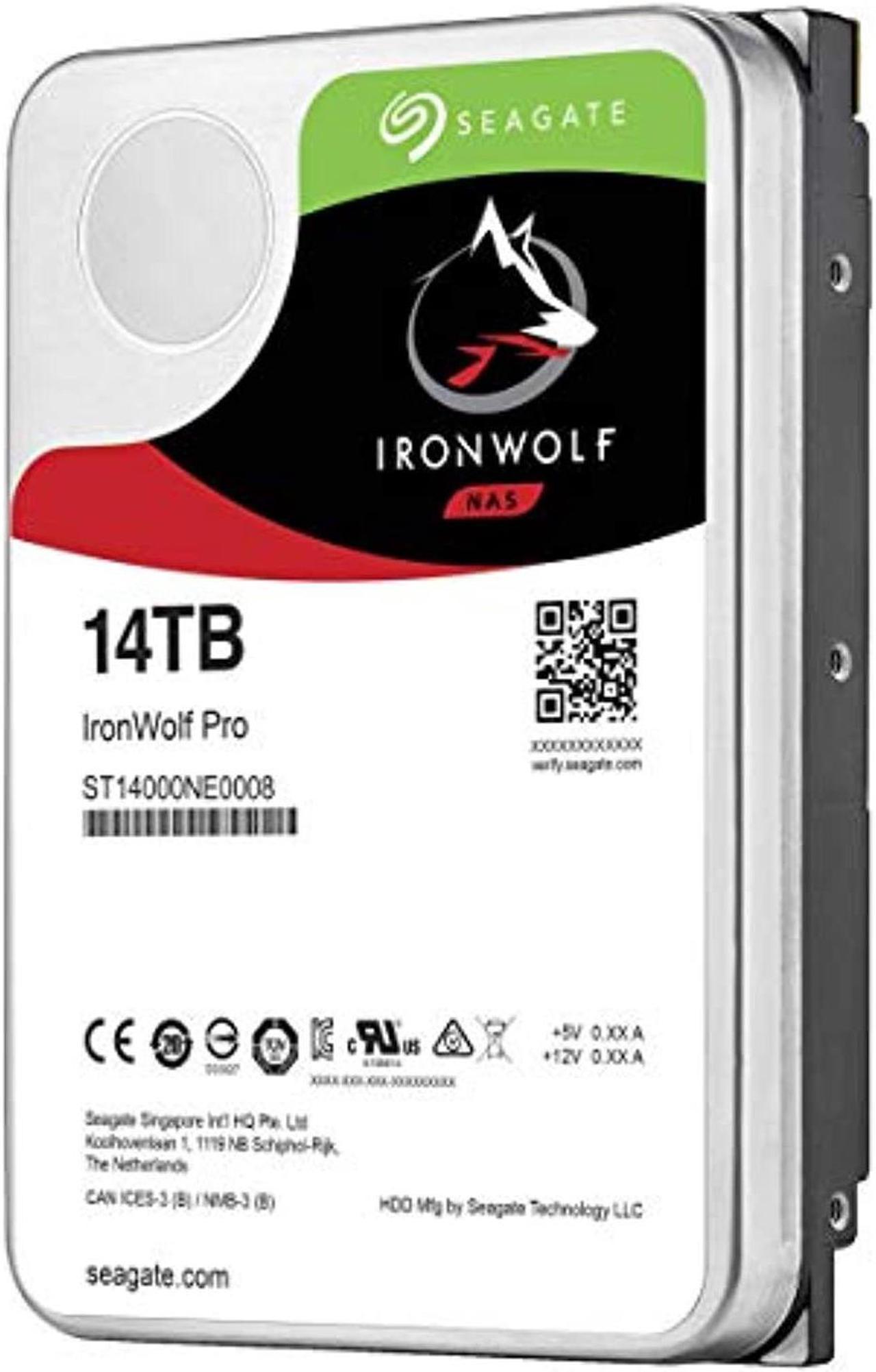 seagate ironwolf pro st14000ne0008 14 tb hard drive - 3.5" internal - sata (sata/600)