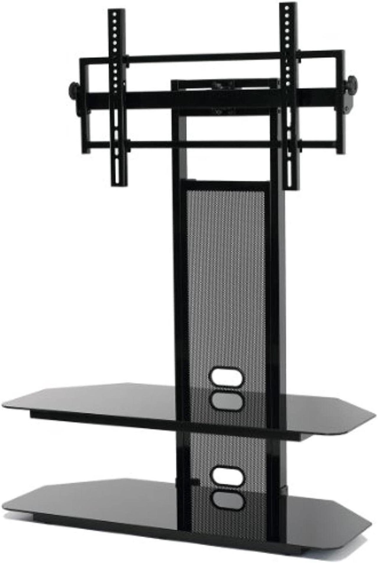 Alt view image 6 of 6 - Flat panel TV mounting system w/ 2 AV shelves for up to 80" plasma or LCD/LED TVs