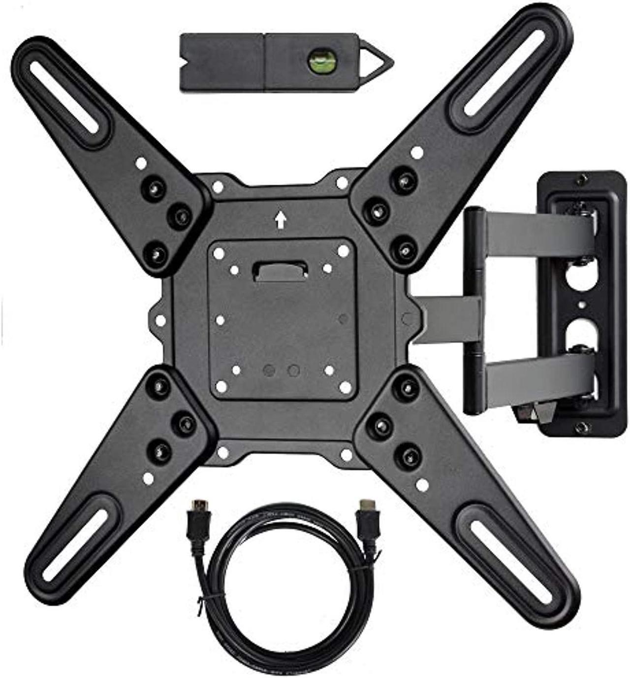 Alt view image 11 of 11 - VideoSecu ML531BE TV Wall Mount for most 22-55 LED LCD Plasma Flat Screen Monitor up to 88 lb VESA 400x400 with Full Motion Swivel Articulating 20 in Extension Arm, HDMI Cable & Bubble Level WP5