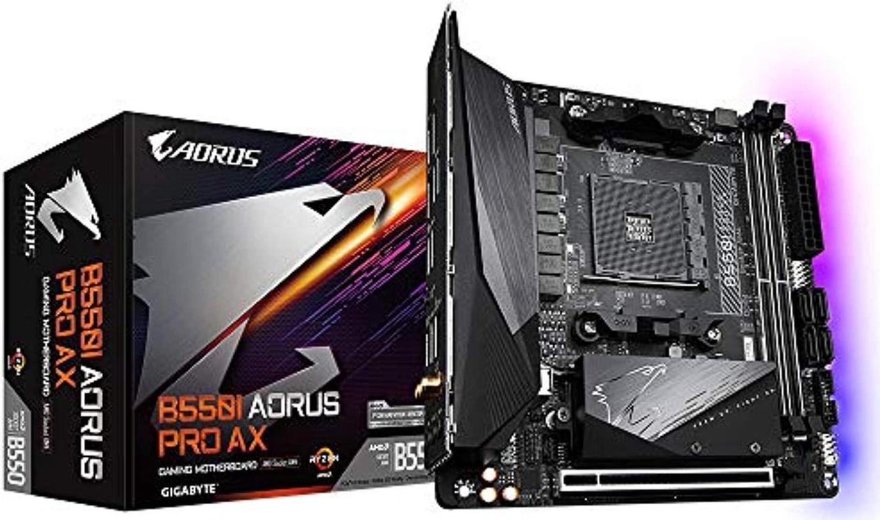 GIGABYTE B550I AORUS PRO AX AM4 AMD B550 SATA 6Gb/s Mini ITX AMD Motherboard